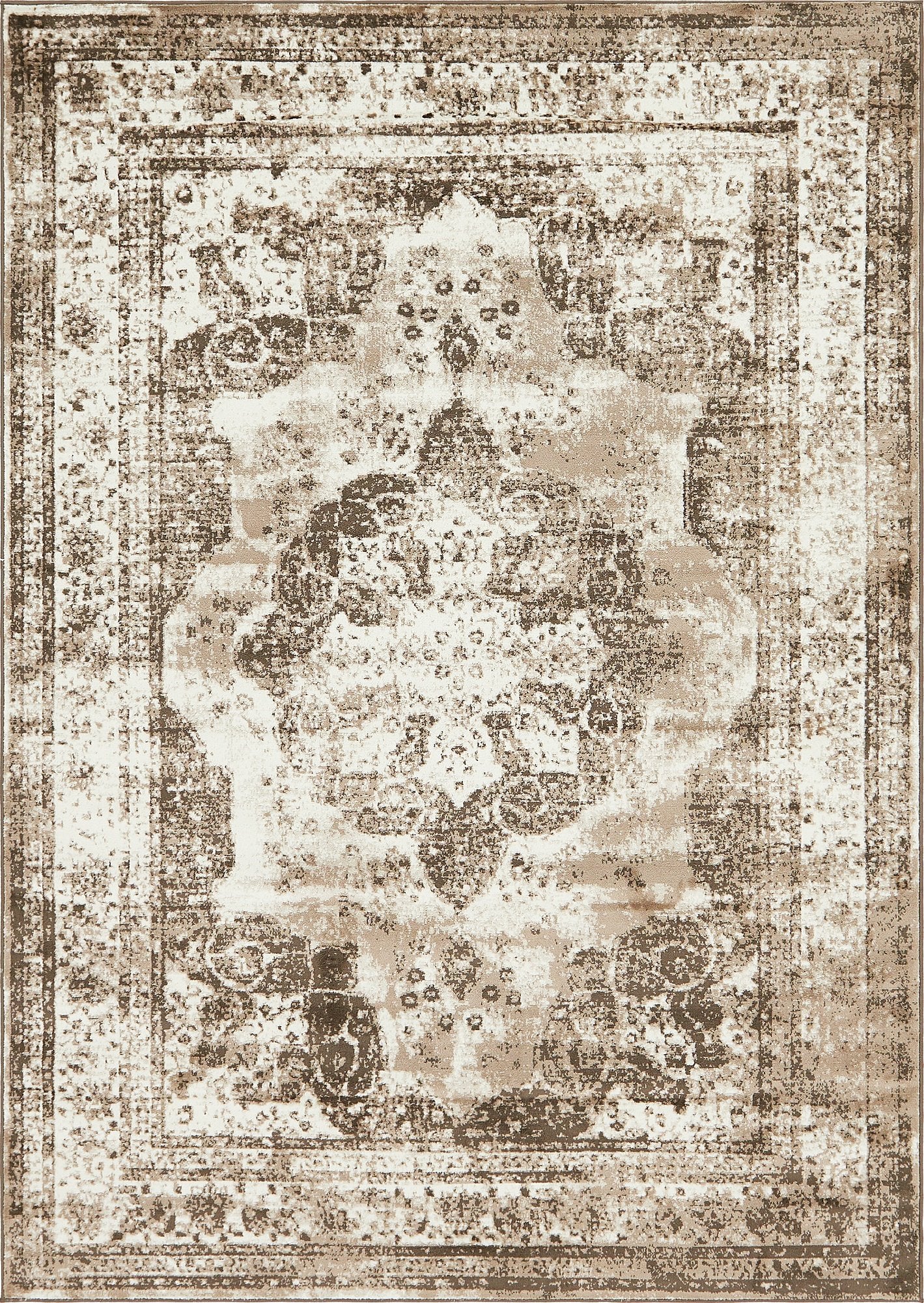 Unique Loom Sofia Collection Area Rug - Salle Garnier (7 1 x 10 Rectangle, Light Brown/ Brown)