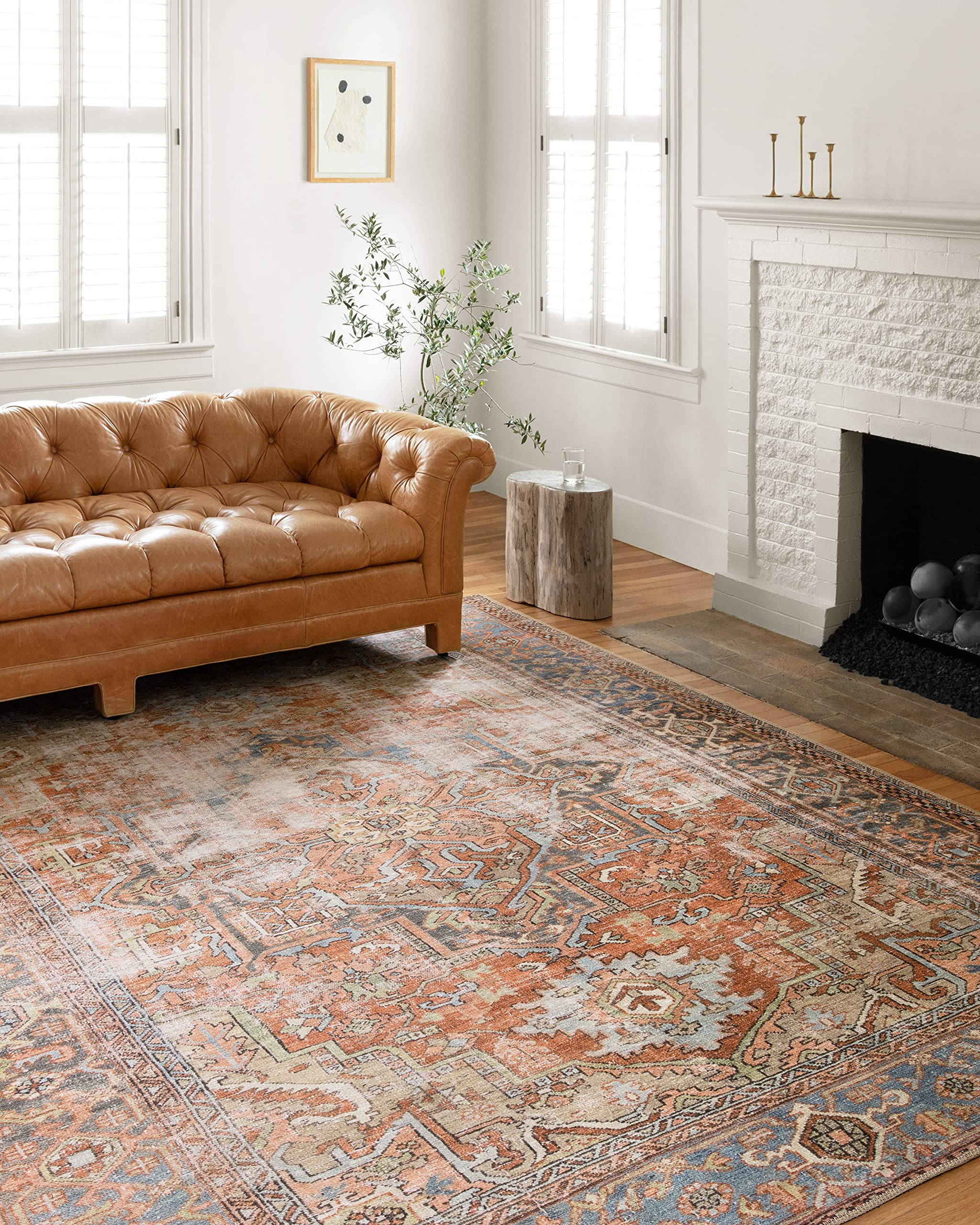 Loloi II Loren Terracotta/Sky 5-0 x 7-6 Area Rug