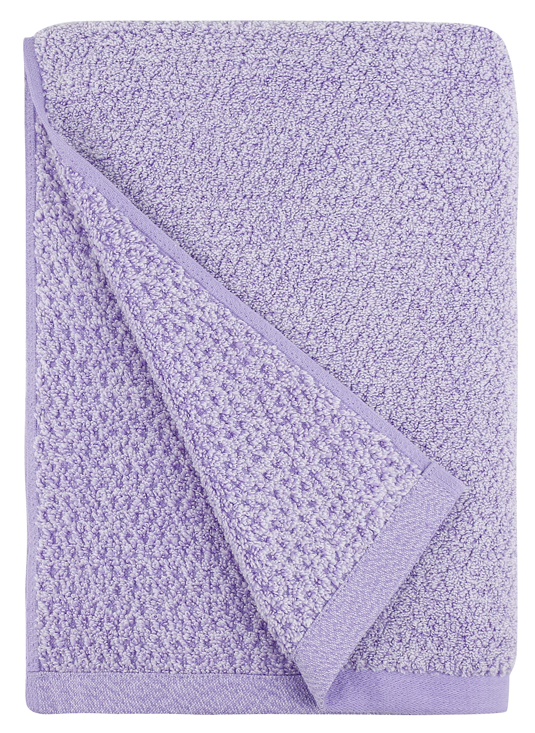 Everplush Diamond Jacquard Bath Towel Set, 2 Pack, Lavender