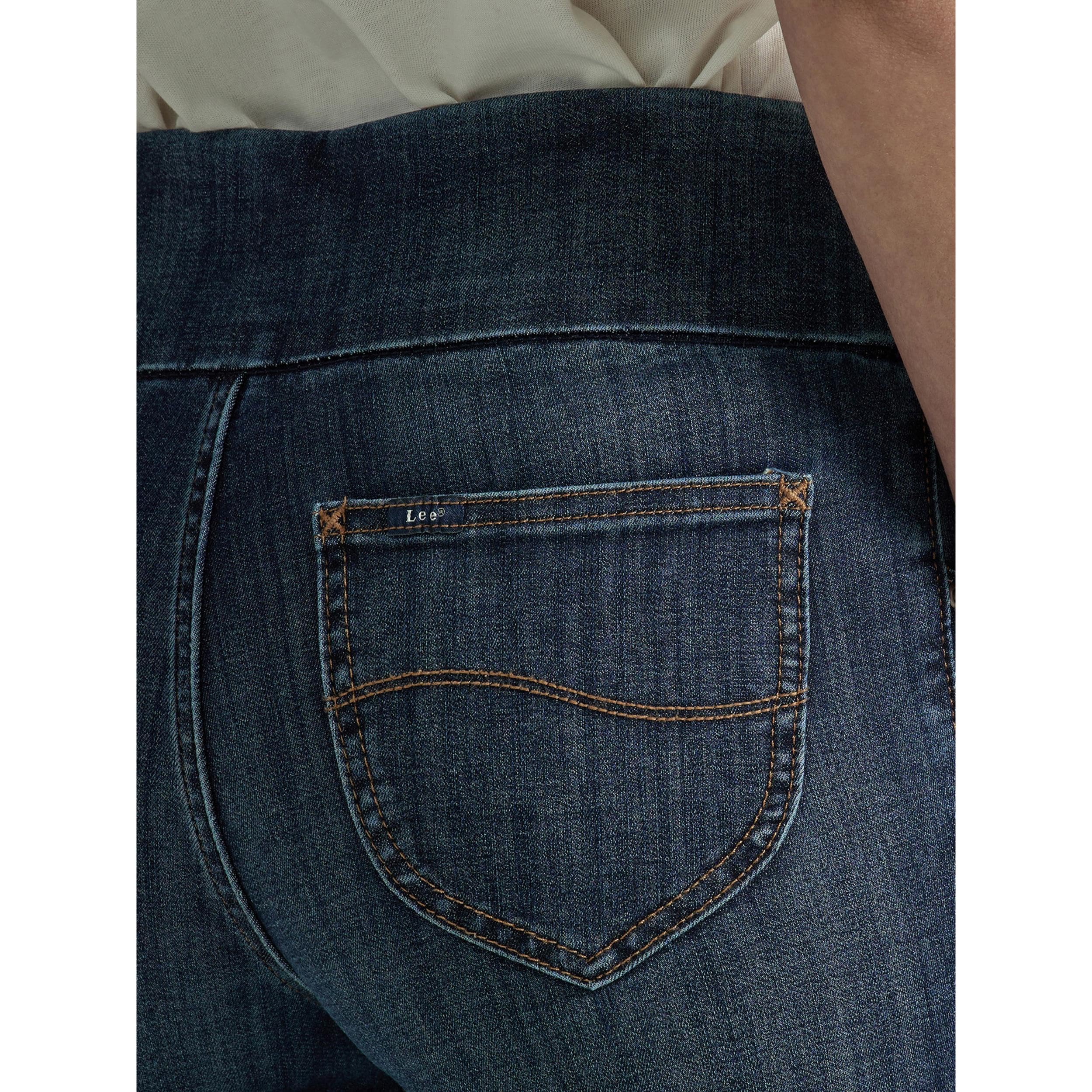 Lee Sculpting Fit Slim Leg Pull On Jean, Cotton, 16 Long, Landslide, Model 35179