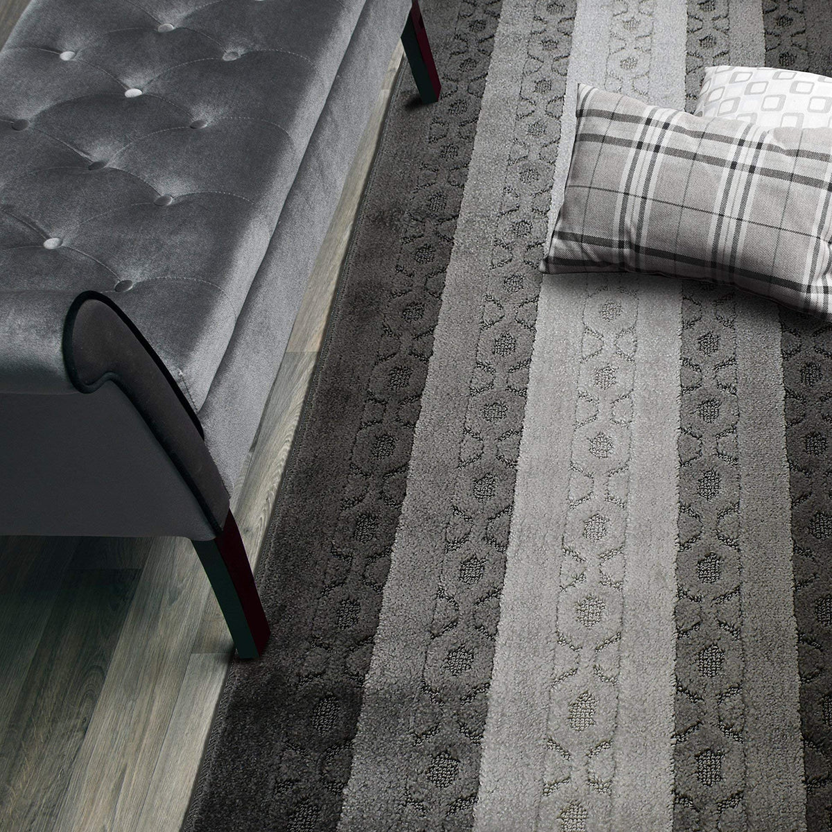 Orfa Home Custom Size Trellis Hallway Runner Rug Slip Resistant Rubber ...