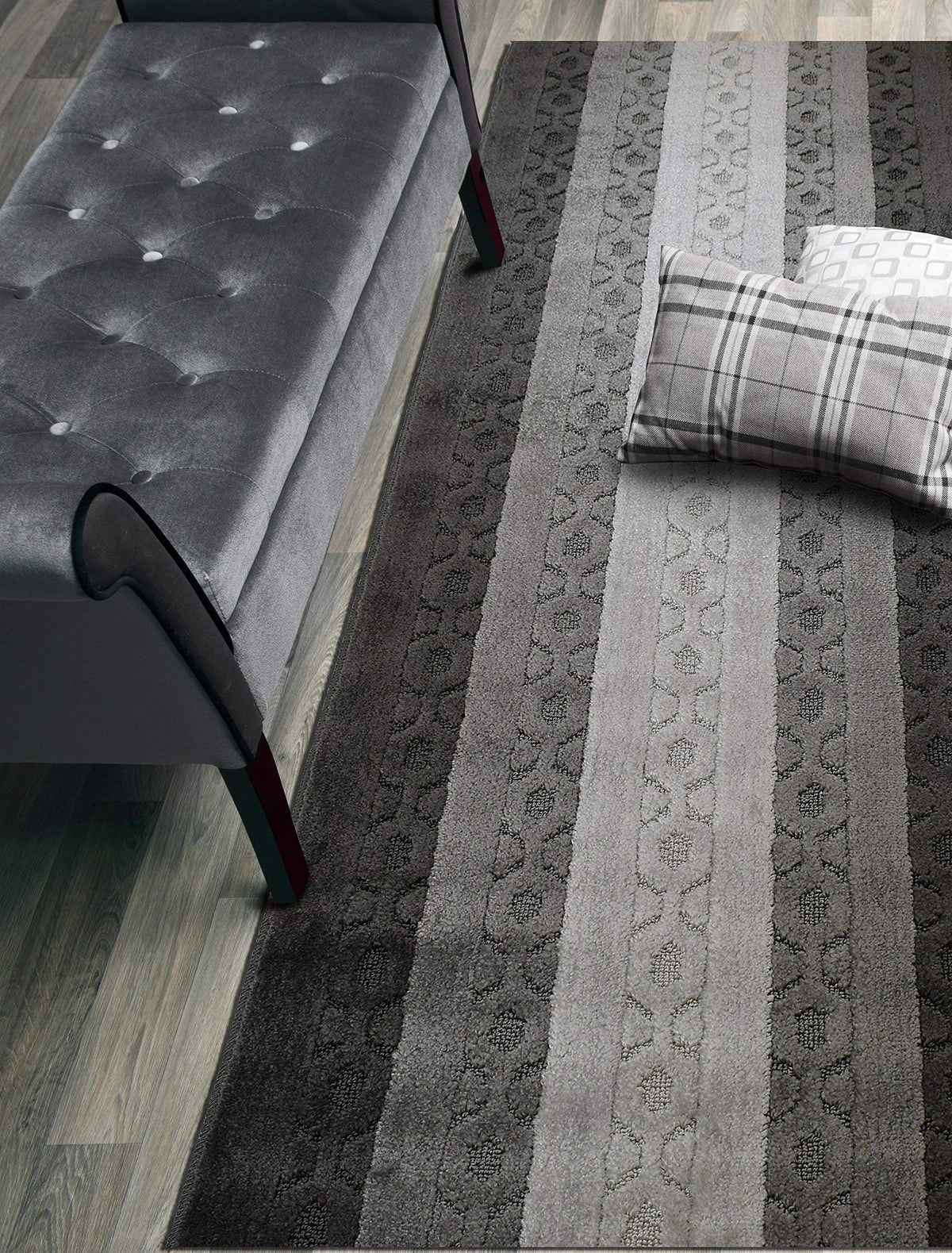 Orfa Home Custom Size Trellis Hallway Runner Rug Slip Resistant Rubber ...