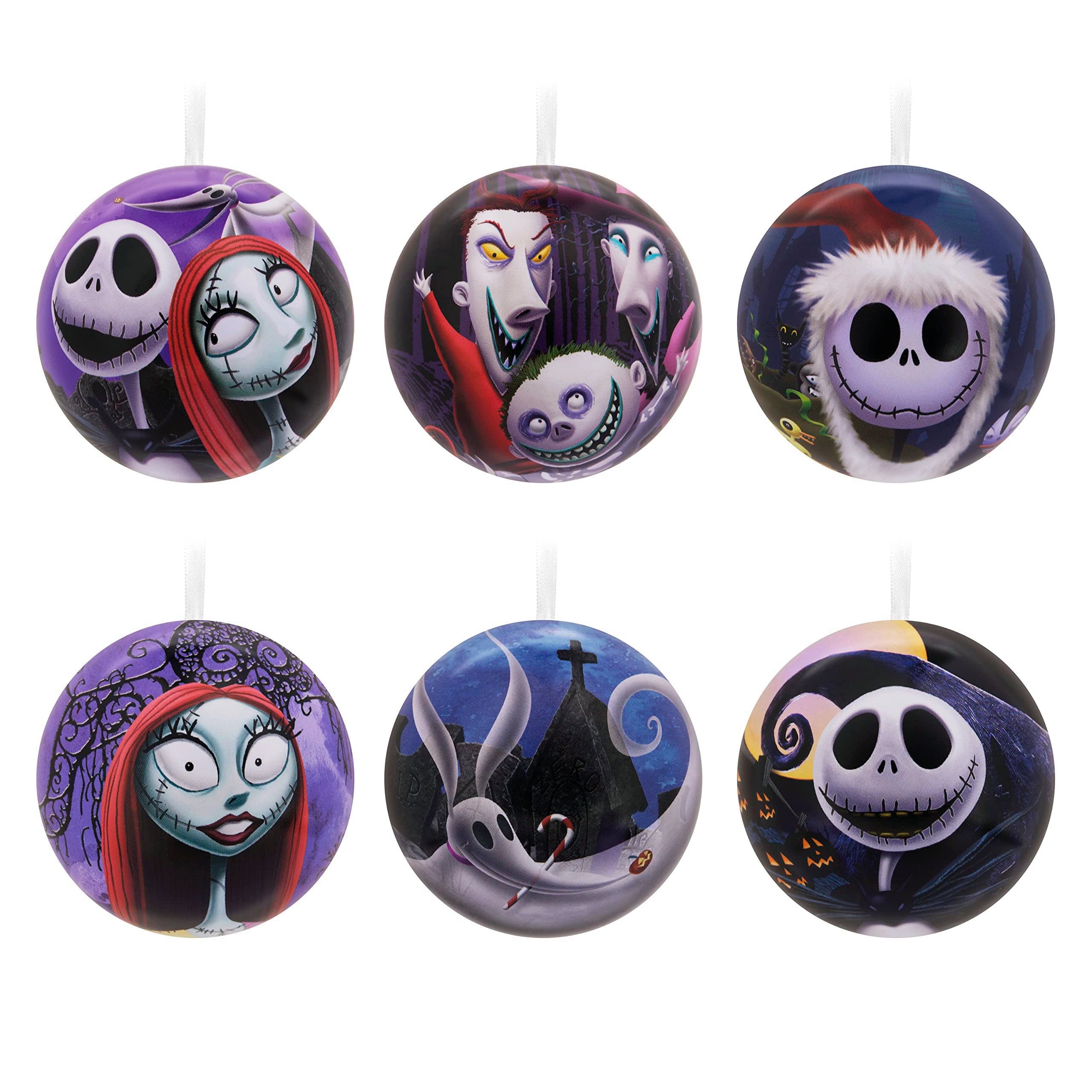 Hallmark Disney Tim Burton's The Nightmare Before Christmas Mystery Christmas Ornaments, Set of 2, Shatterproof
