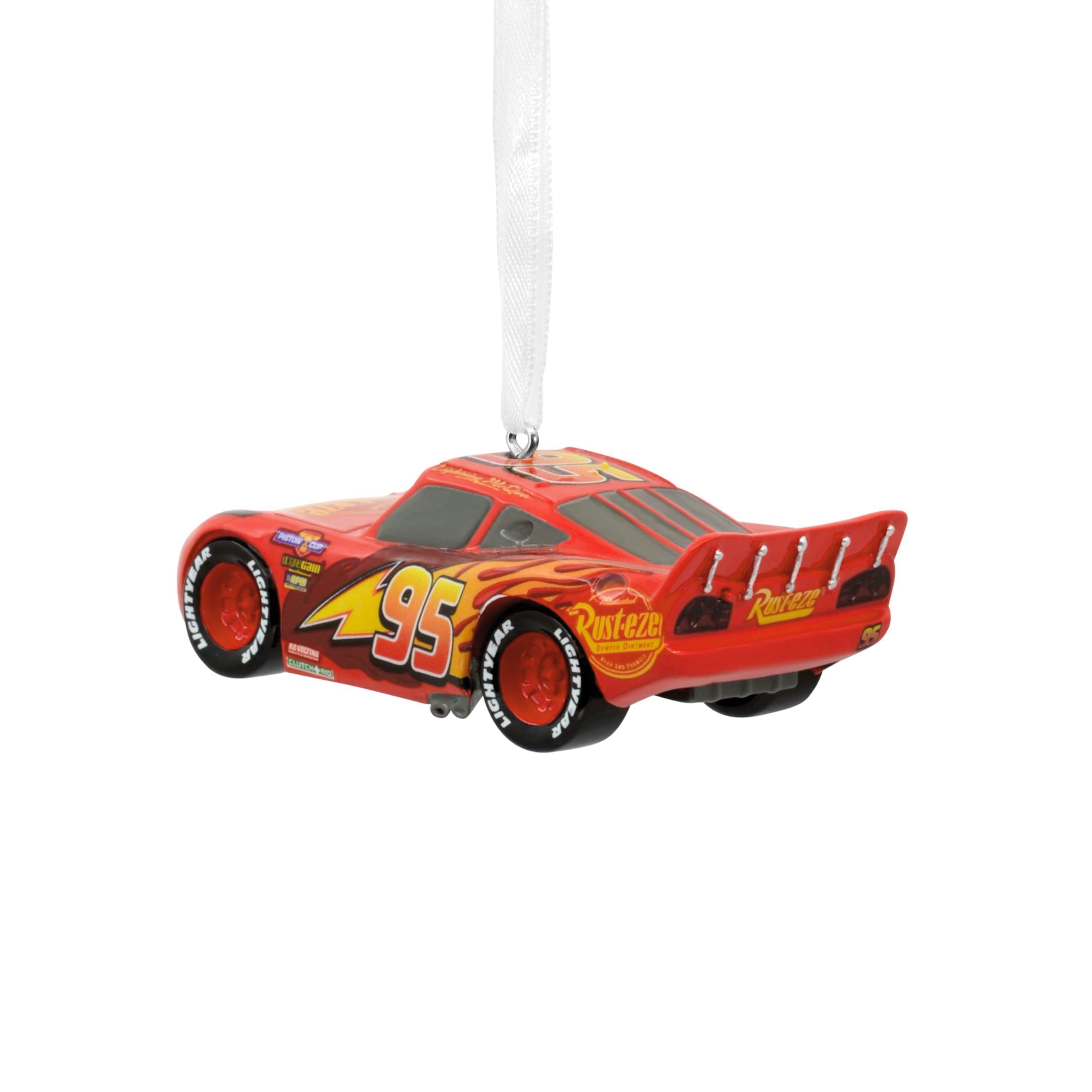 Hallmark Christmas Ornament - Disney/Pixar Cars Lightning McQueen, Resin, 1.69x1.24x3.37 inches, Model 0002HCM9018, Color: Lightning