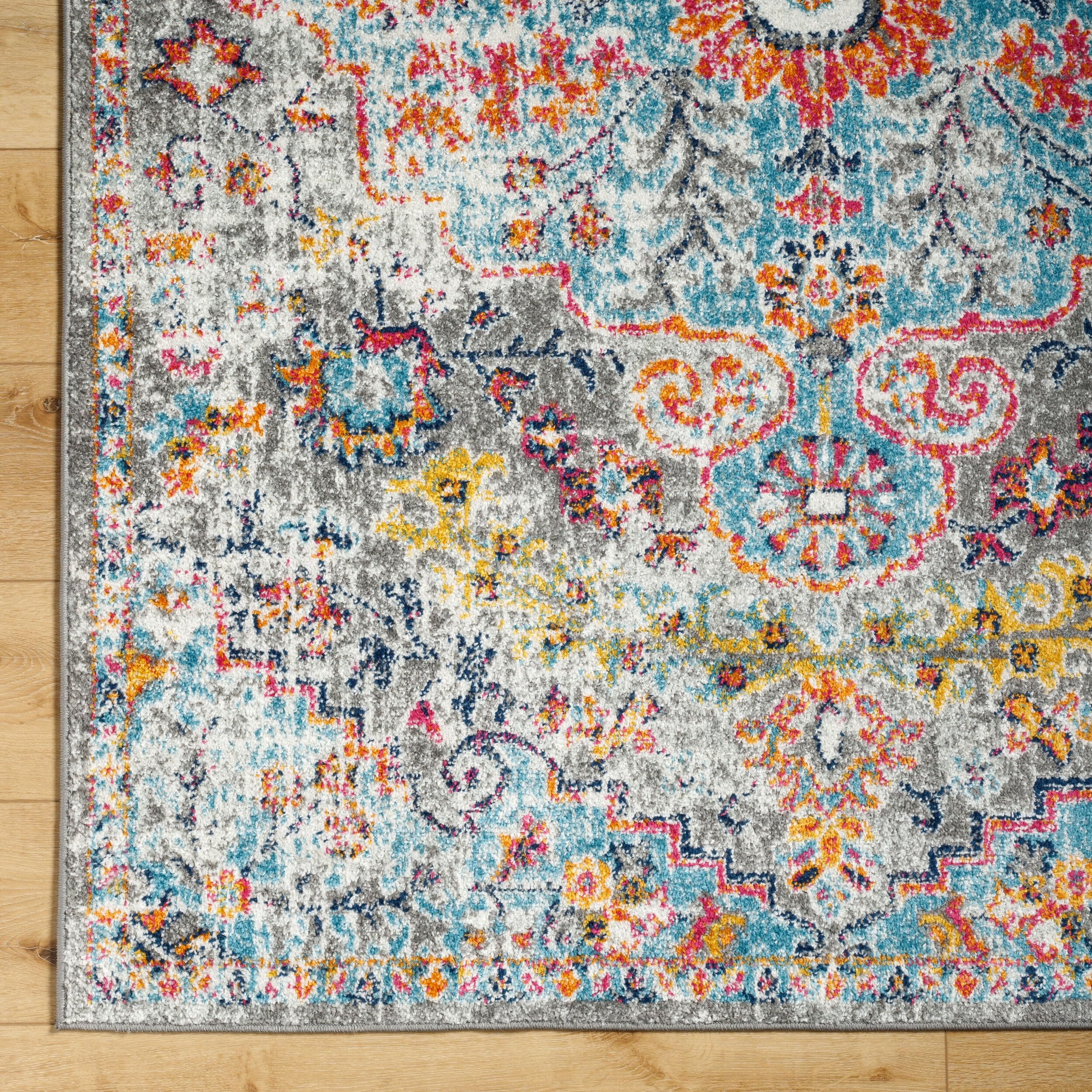 Livabliss Odelia Vintage Bohemian Runner Area Rug,27 x 73,Aqua