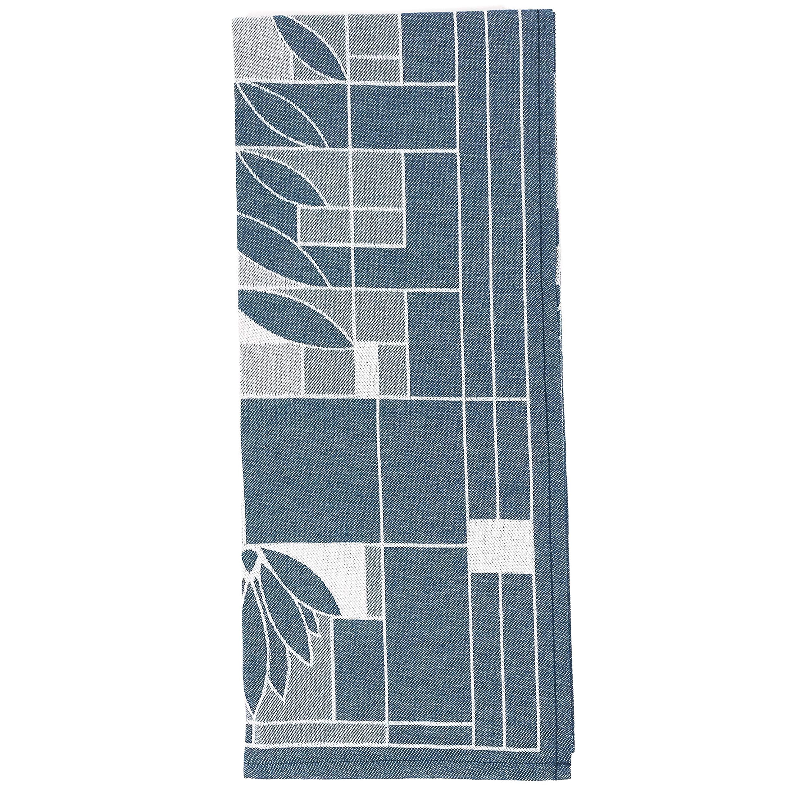 Kaf Home Frank Lloyd Wright Woven Jacquard Tea Towel 20 X 30-Inch 100-Percent Cotton (Waterlilies)