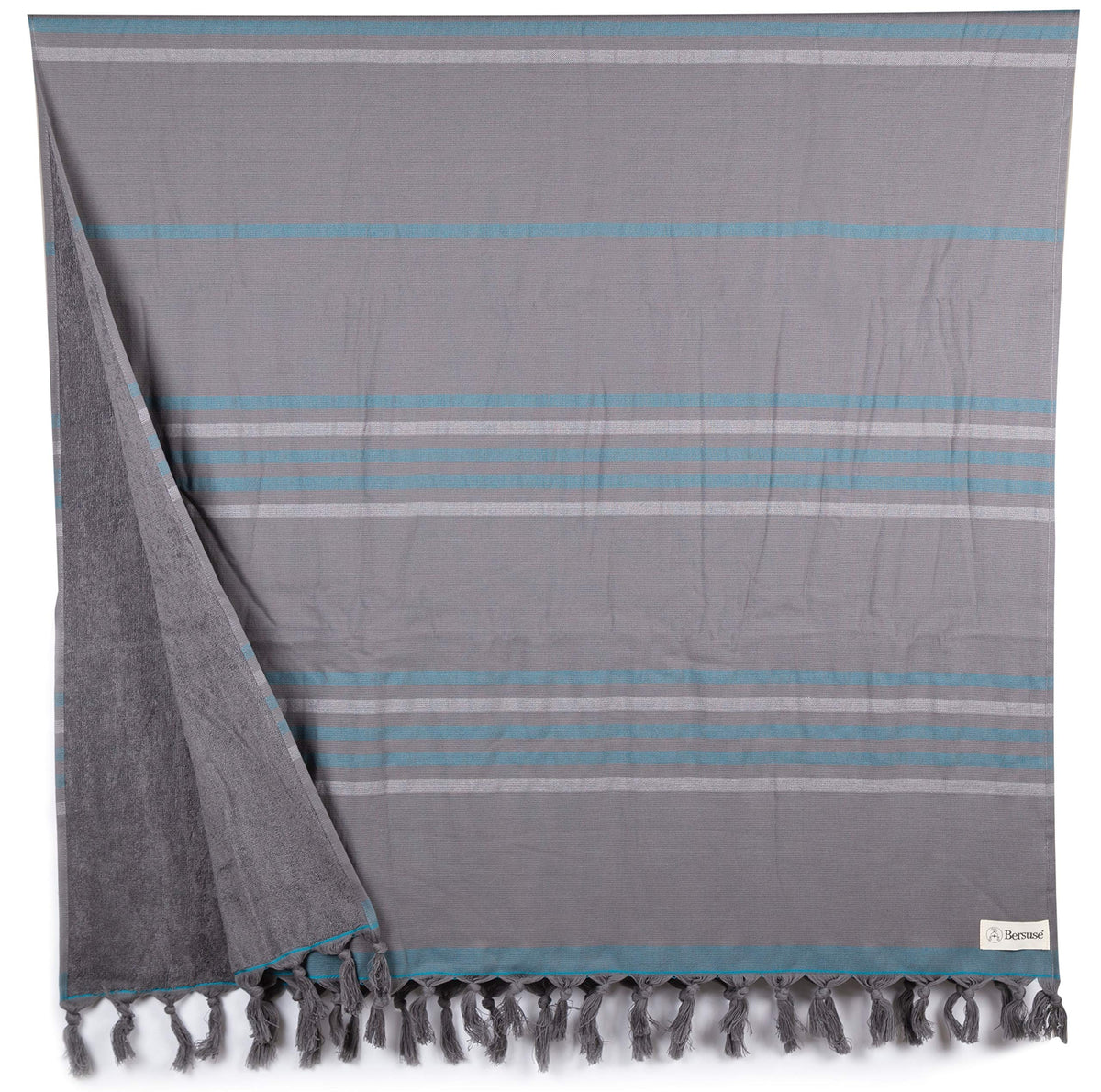 Bersuse 100% Cotton Tripolis Terry Peshtemal Turkish Towel Bath Towel Beach Towel Lighweight Quickdry Absorbent - 35X67 Inches,