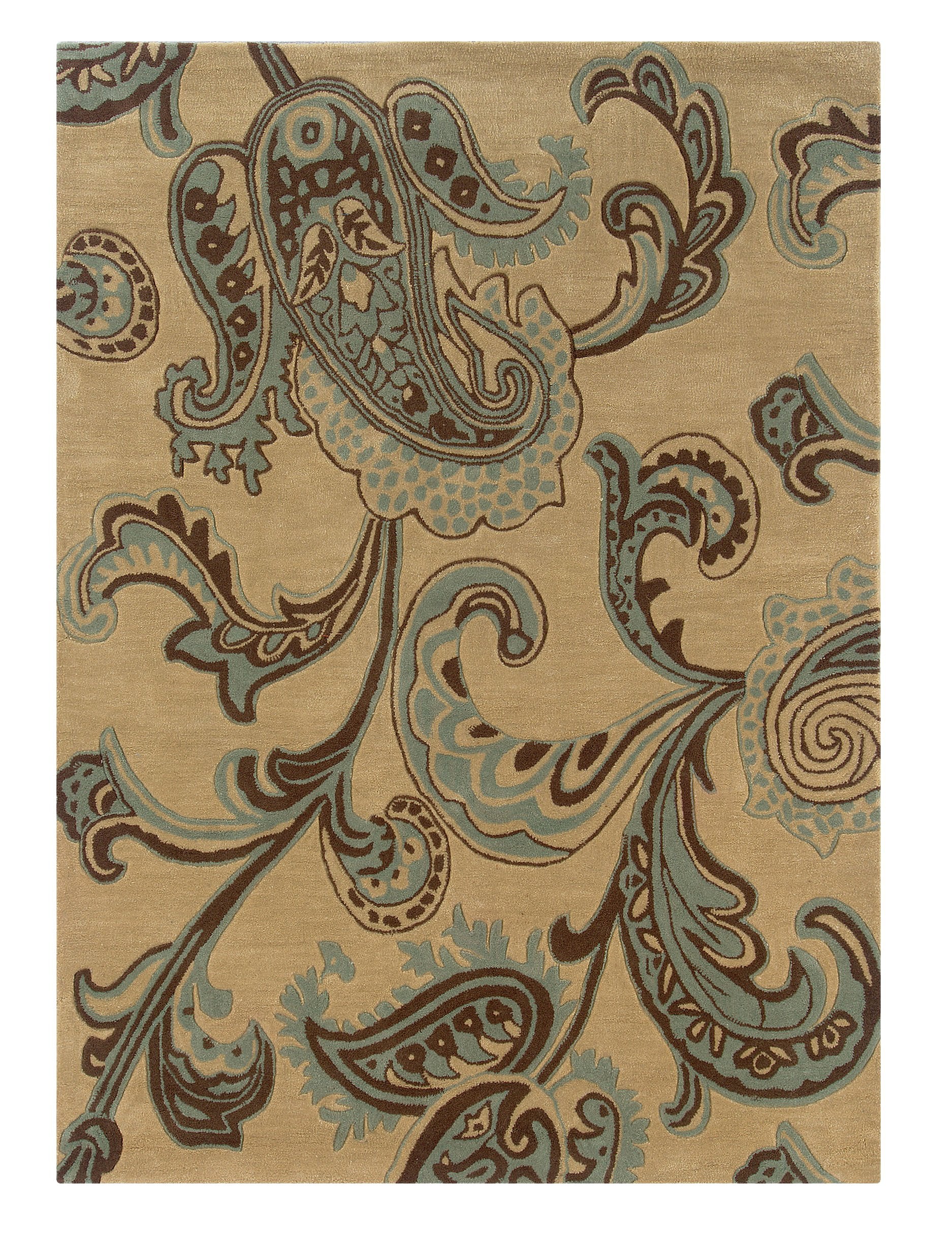 Trio Lahour Beige & Blue 5x7, Rug