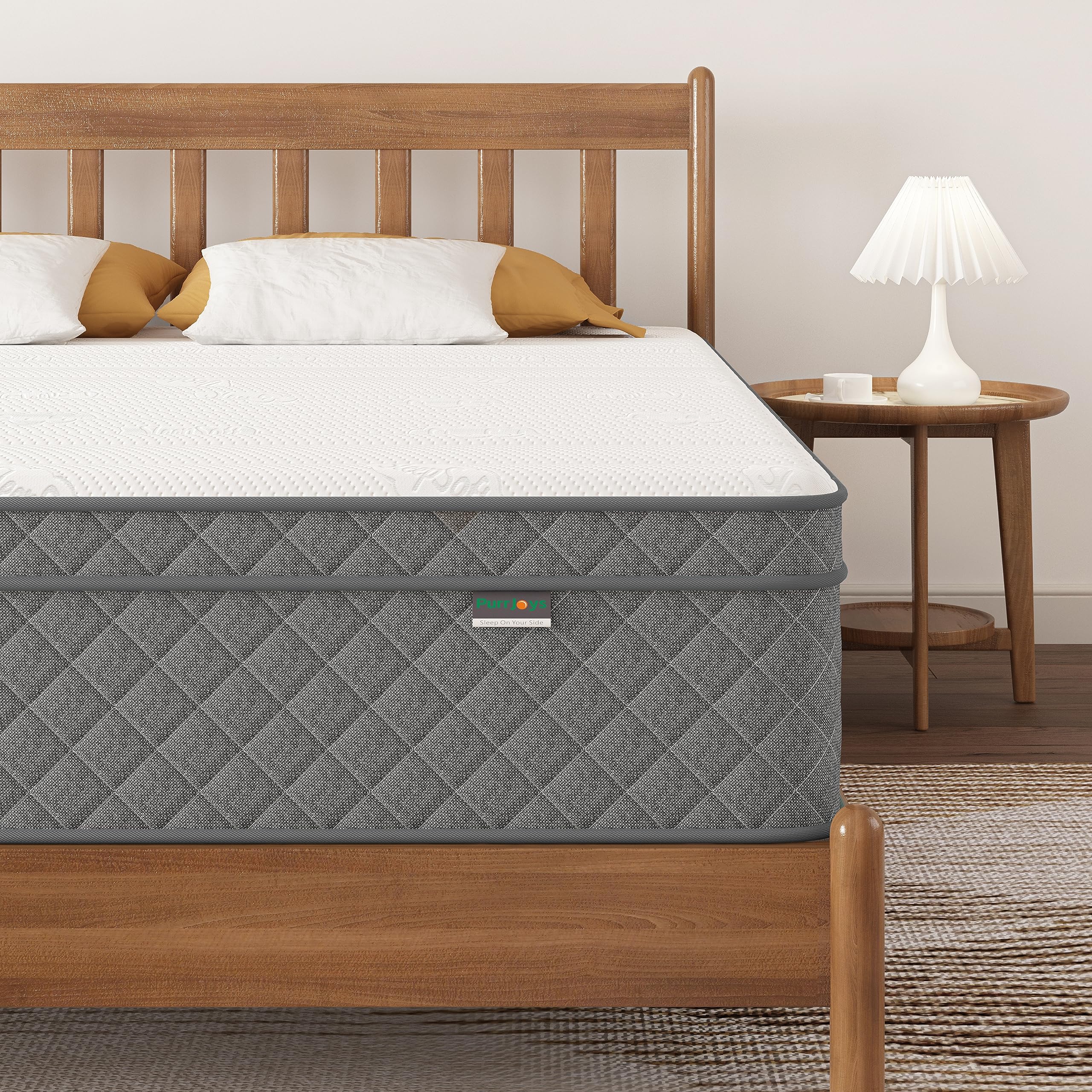 Purrjoys Queen Mattress, 12 Inch Cooling-Gel Memory Foam And Pocket Spring Hybrid Mattress, Queen Bed Mattress In A Box, Certipu