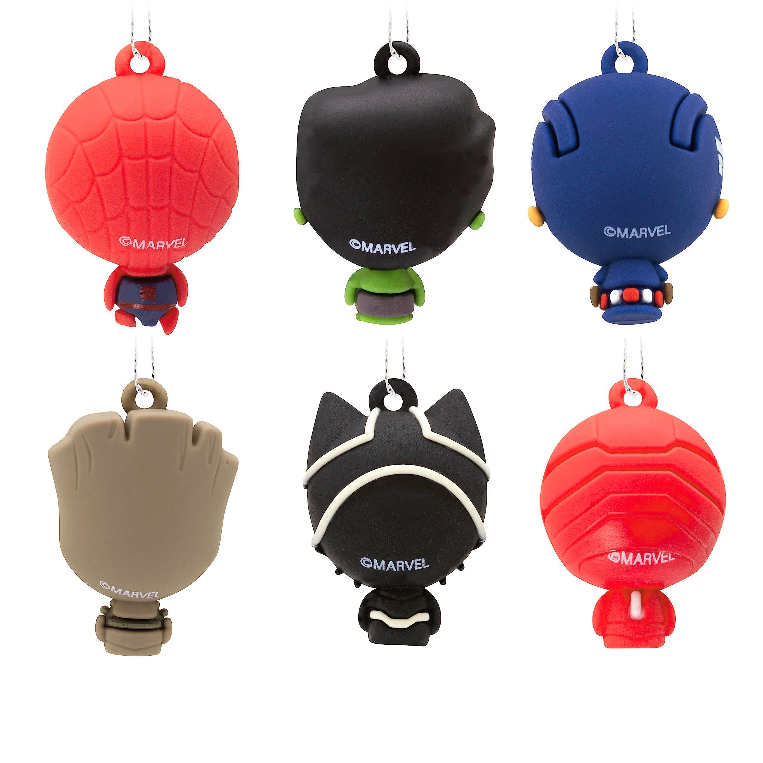 Hallmark Marvel Super Heroes Mini Christmas Ornaments, Shatterproof, Set of 6