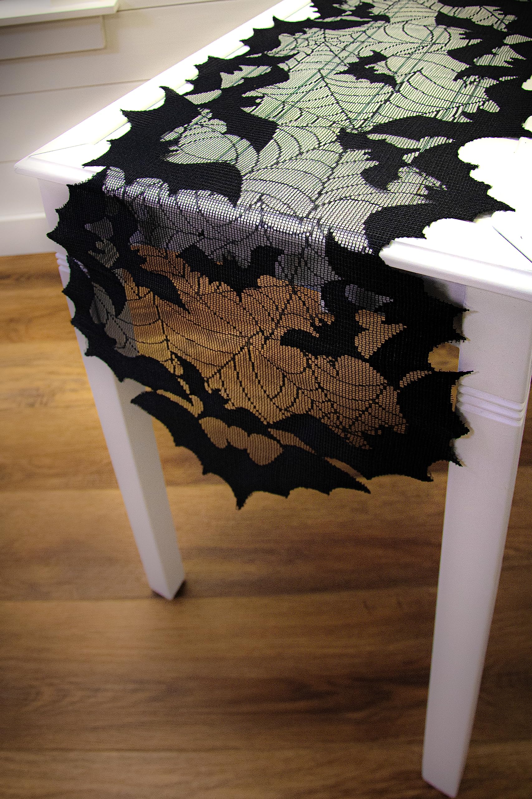 Heritage Lace Going Batty 14-Inch By 48-Inch Runner, Black