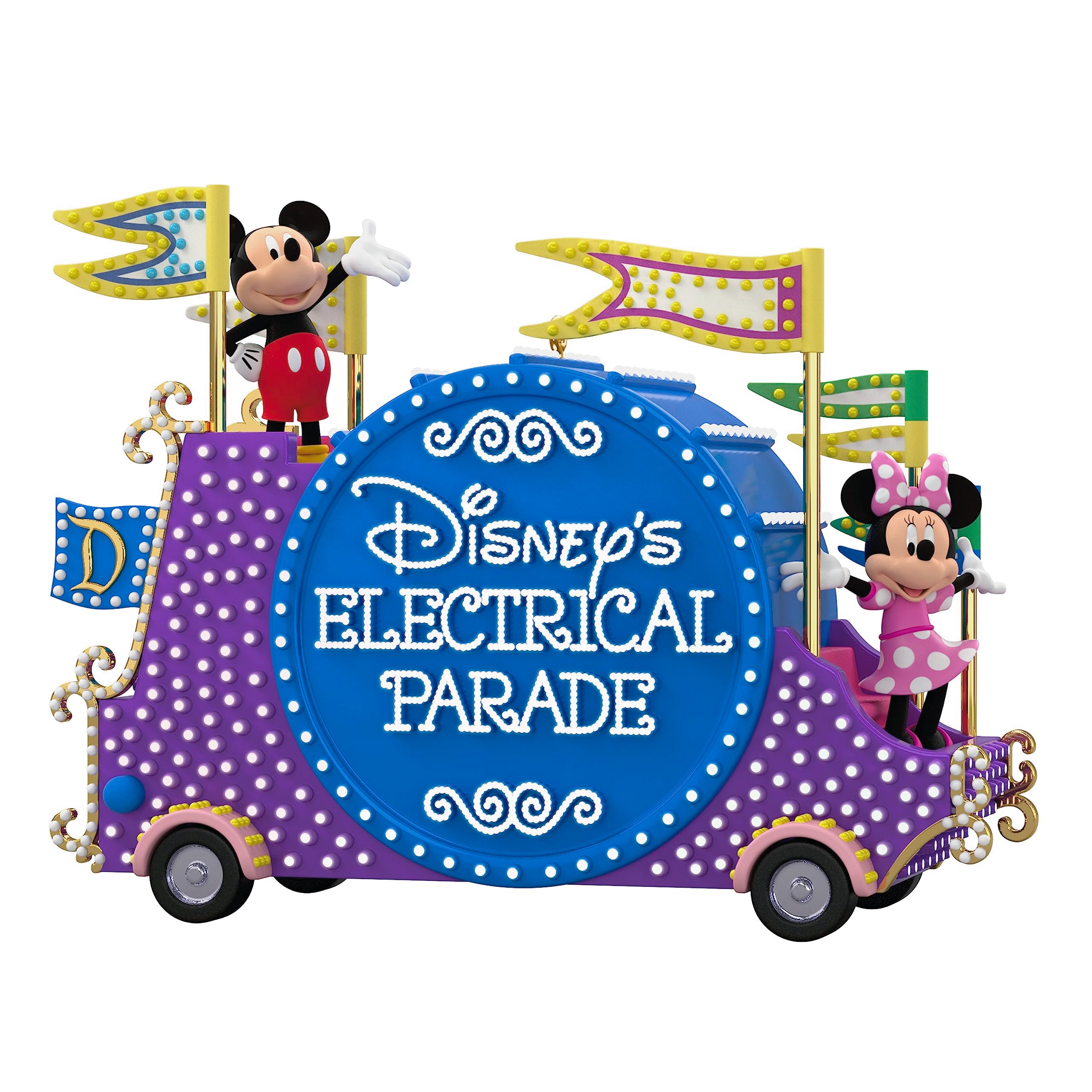 Hallmark Keepsake Christmas Ornament 2023, Disney Mickey Mouse Disney s Electrical Parade Musical With Light, Gifts for Disney F