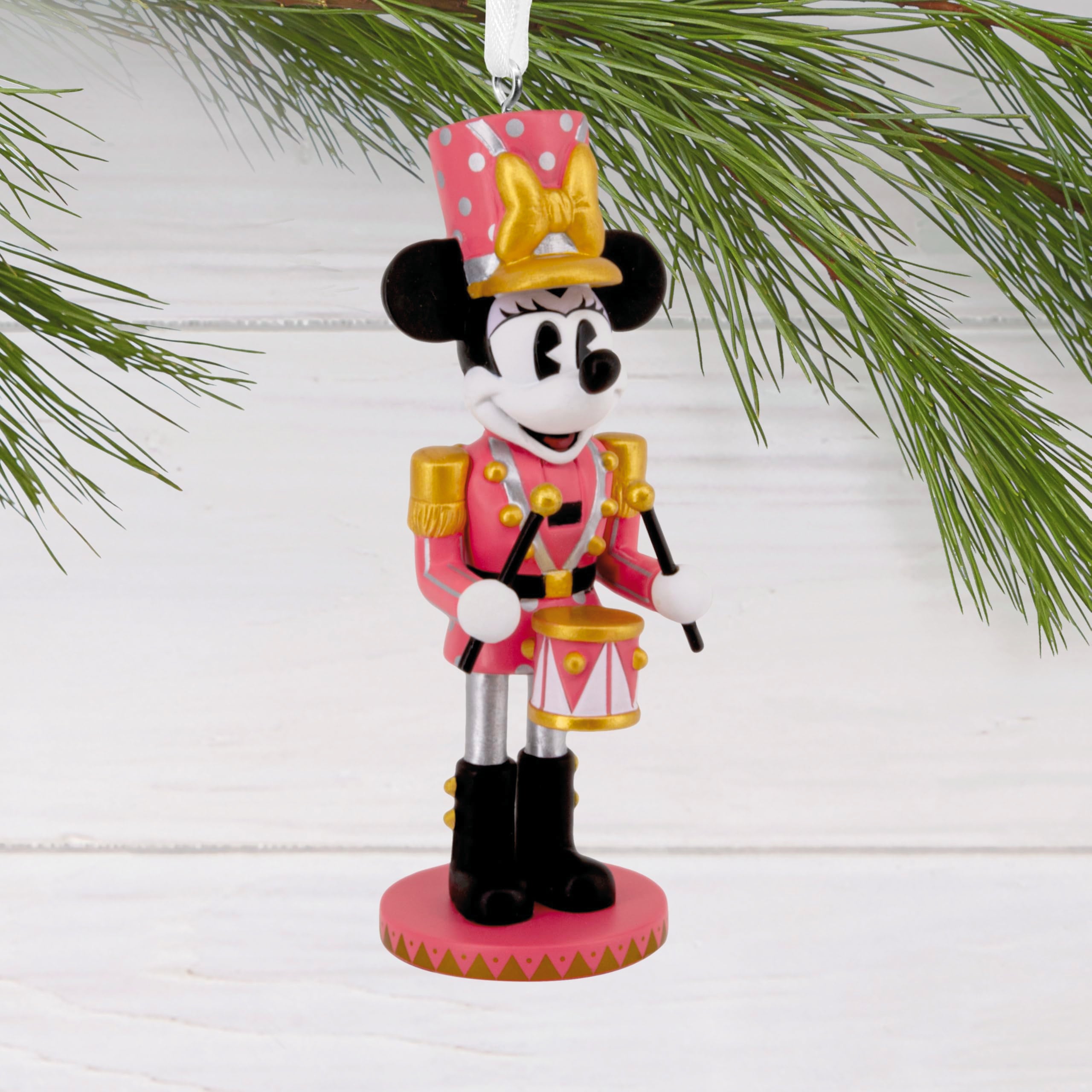 Hallmark Disney Minnie Mouse Nutcracker Ornament - Resin, Nutcracker Minnie, Model 3HCM4690, Perfect Gift for Disney Fans
