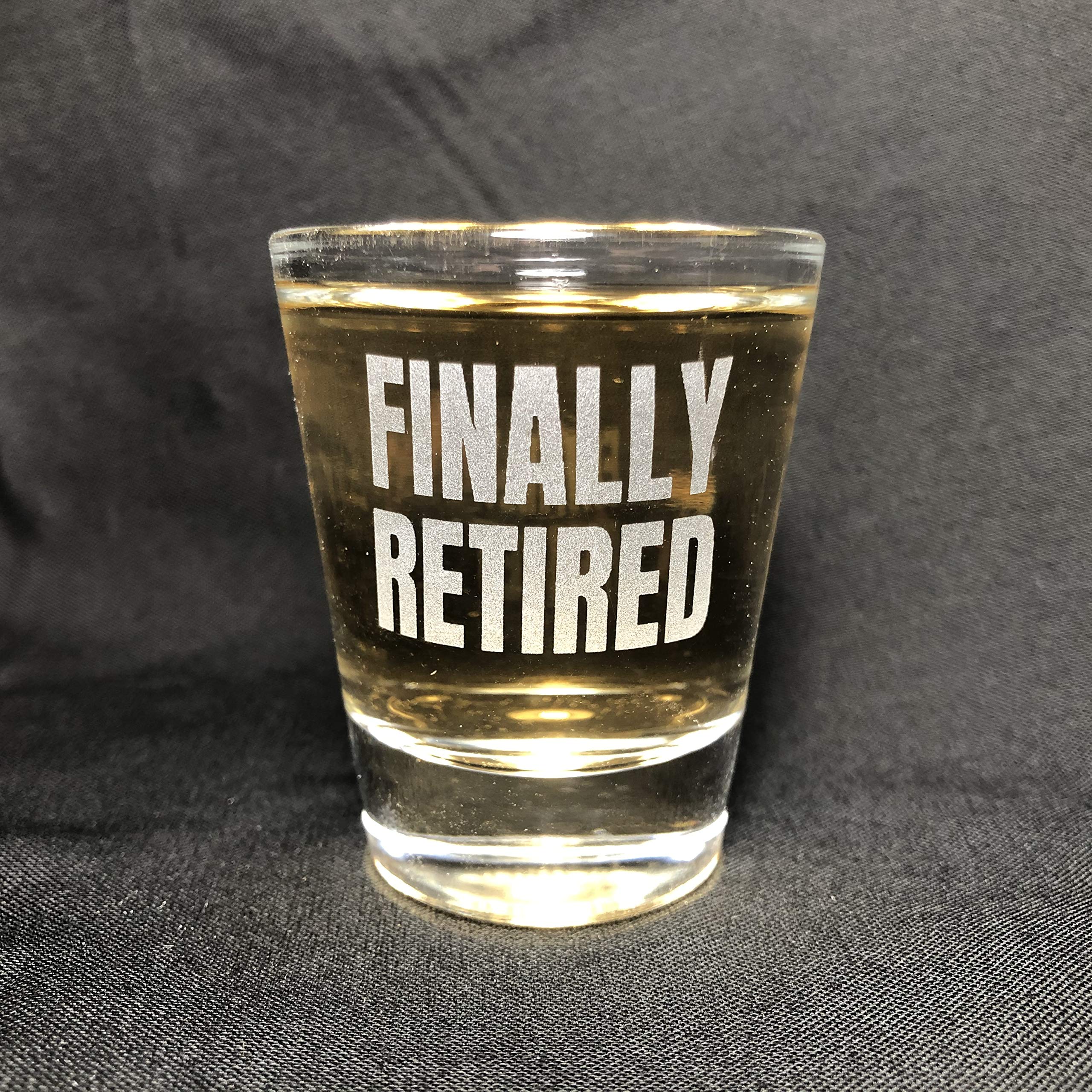 Alankathy Mugs Finally Retired Shot Glass 1.5 Oz Retirement For Co Worker