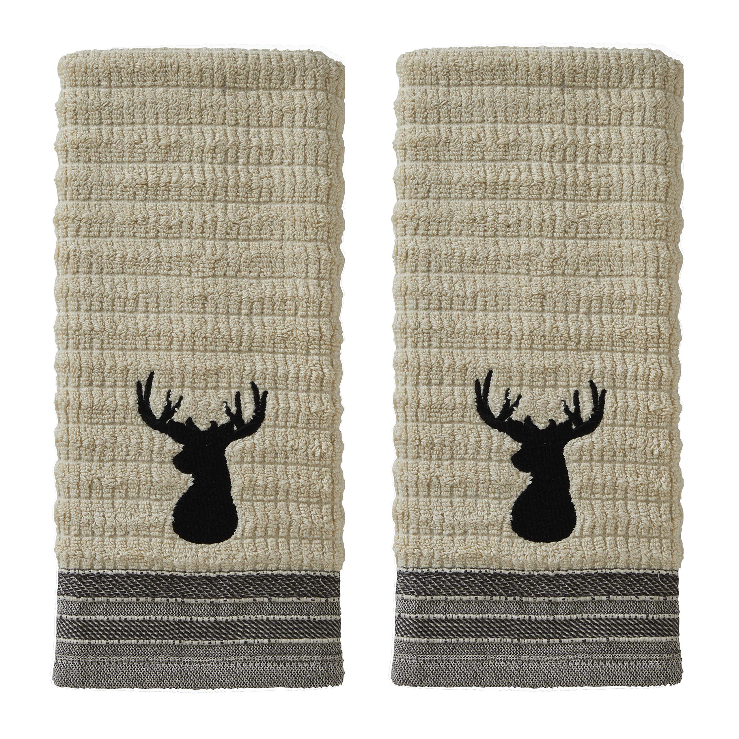 Skl Home Aspen Lodge Hand Towel Set, Cotton, Wheat Small