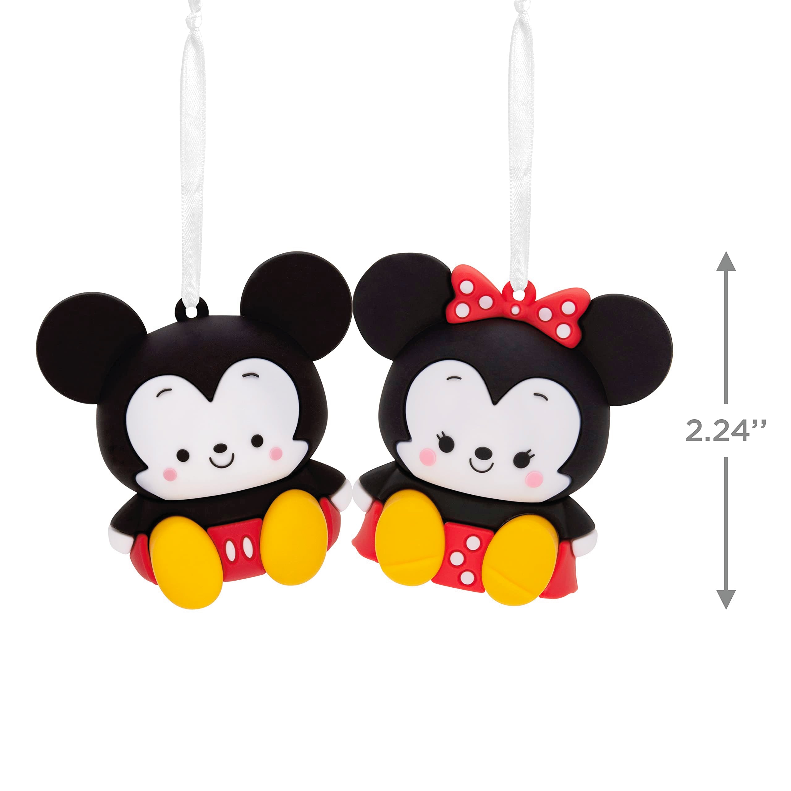 Hallmark Better Together Disney Mickey and Minnie Magnetic Christmas Ornaments, Set of 2