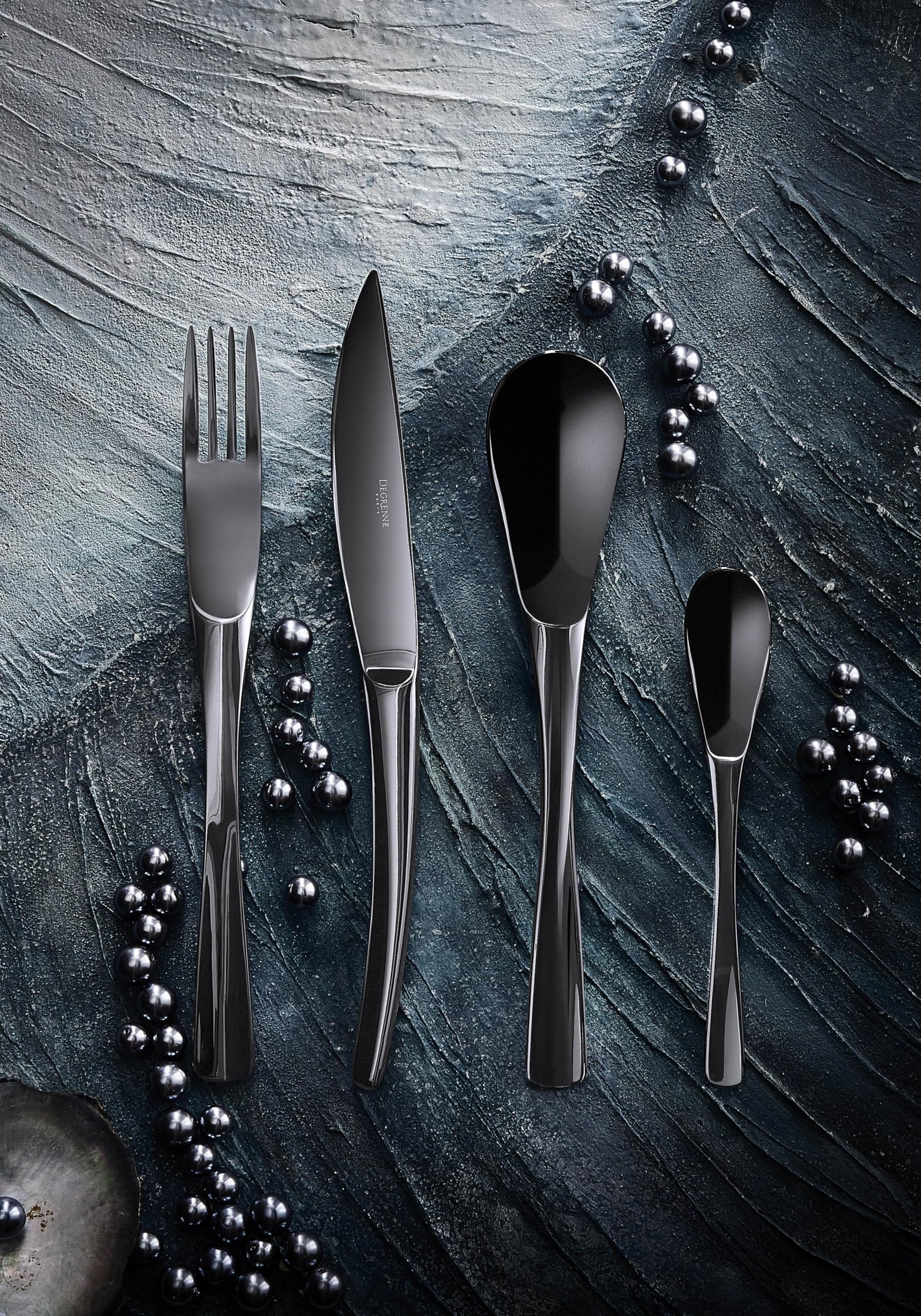 Degrenne | Luxury French Flatware Set | Xy Collection | 5Pcs