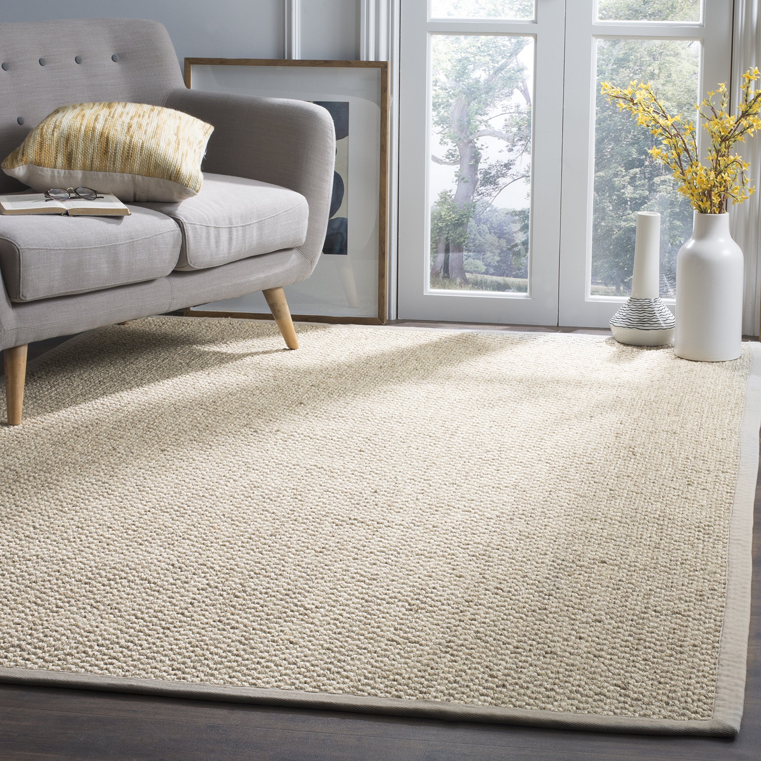 SAFAVIEH Natural Fiber Collection Area Rug - 6 x 9, Marble, Sisal Design, Easy Care, Ideal for High Traffic Areas in Living Ro