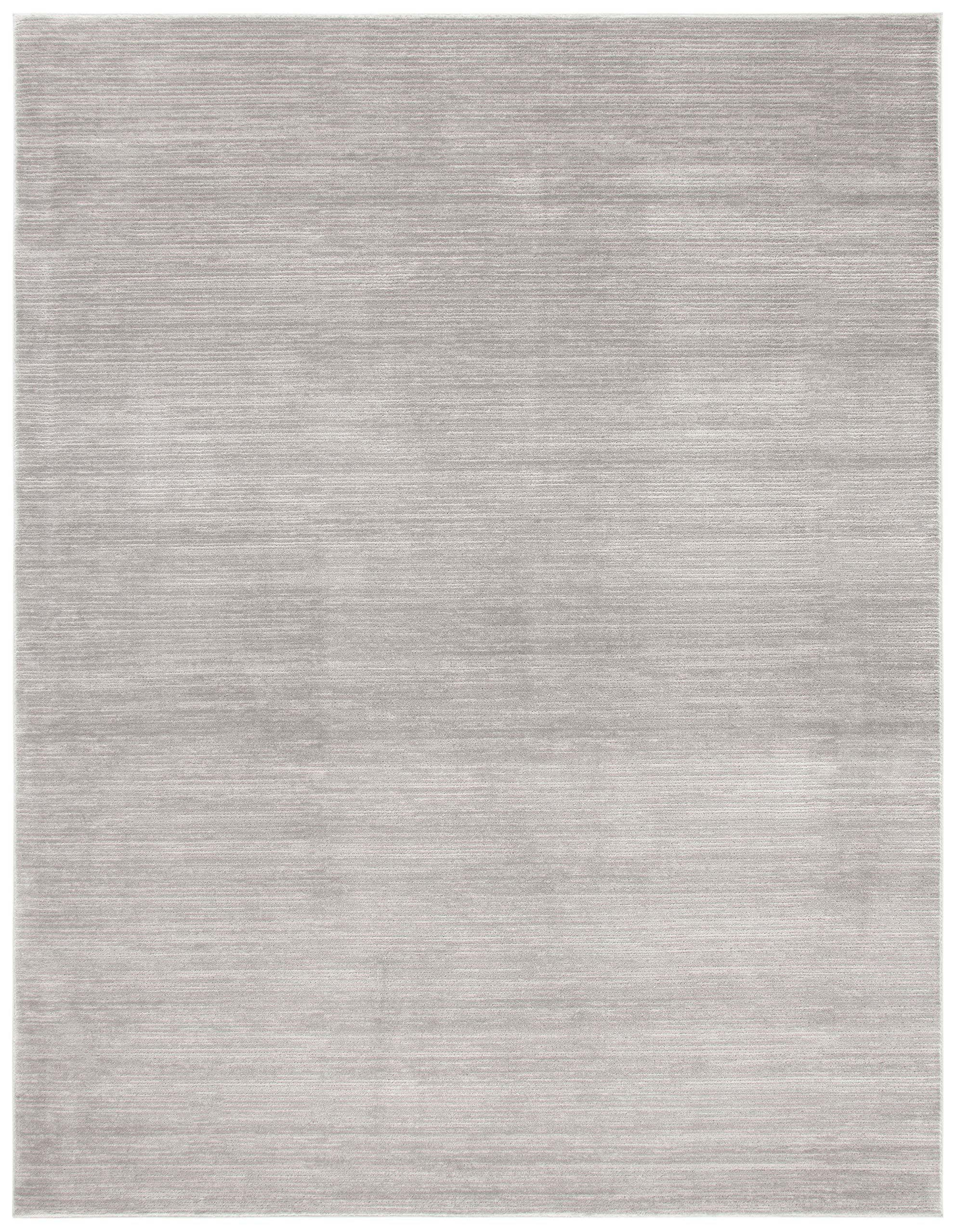 SAFAVIEH Vision Collection Area Rug - 8 x 10, Silver, Modern Ombre Tonal Chic Design, Non-Shedding & Easy Care, Ideal for High