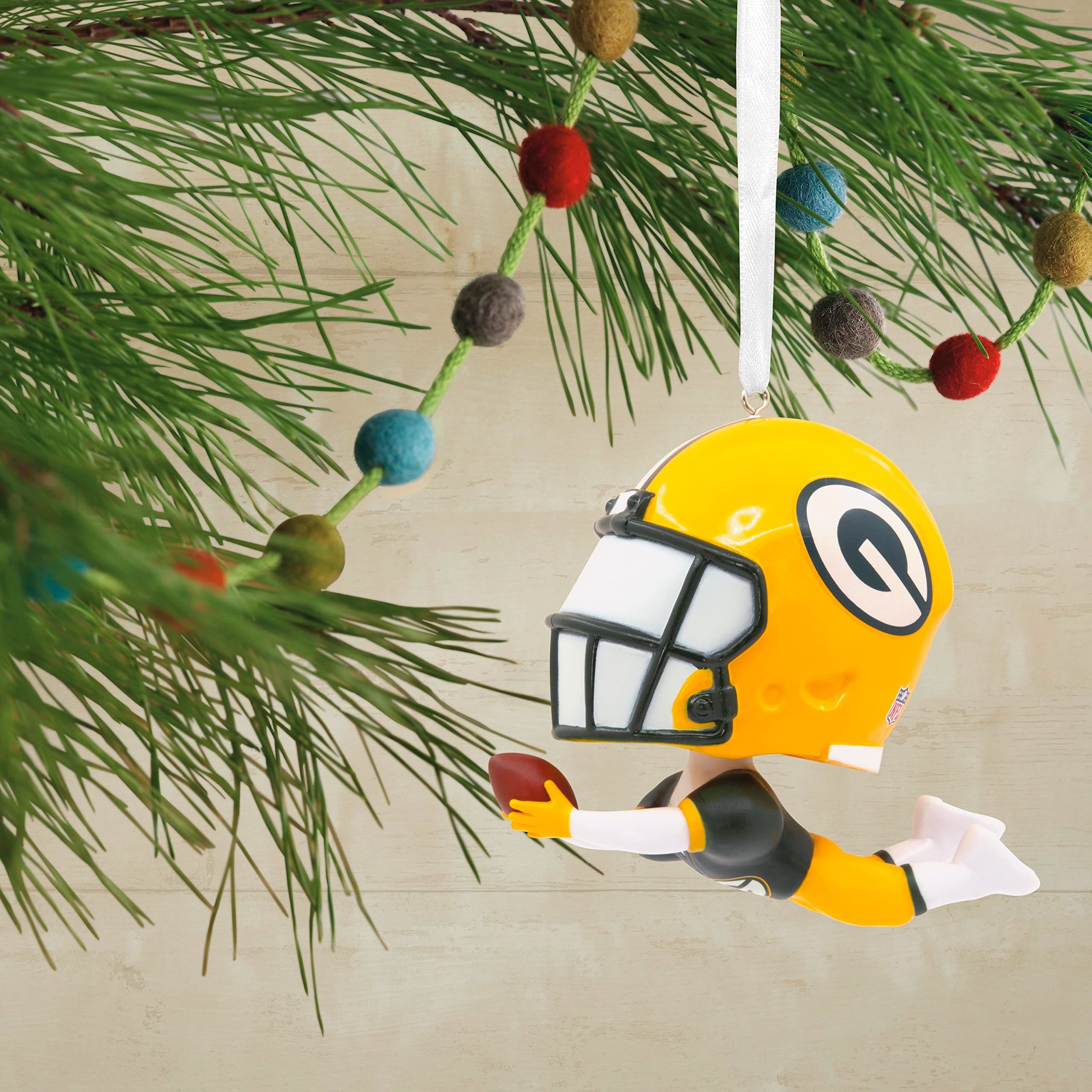 Hallmark NFL Green Bay Packers Bouncing Buddy Christmas Ornament