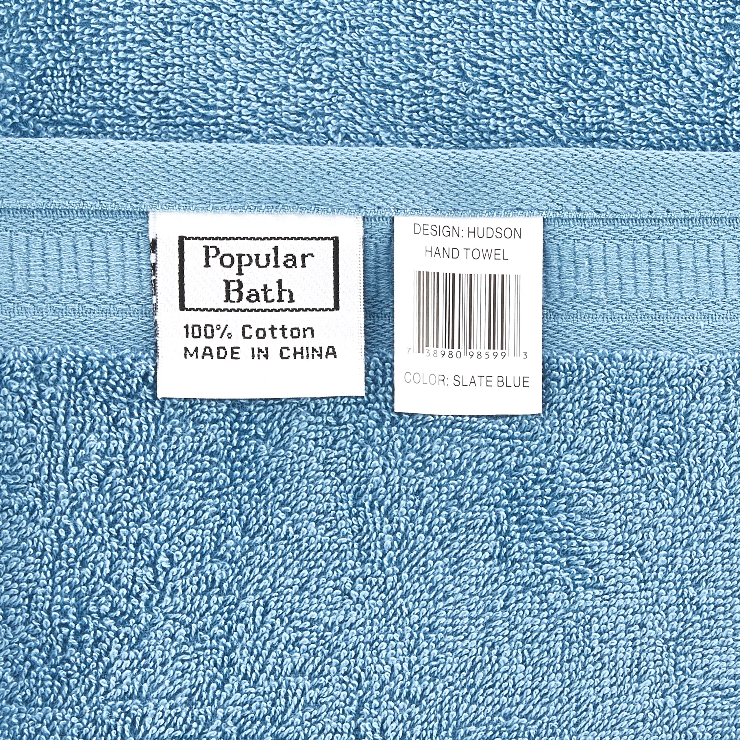 Popular Bath 3Pc Towel Set Capri, Slate Blue