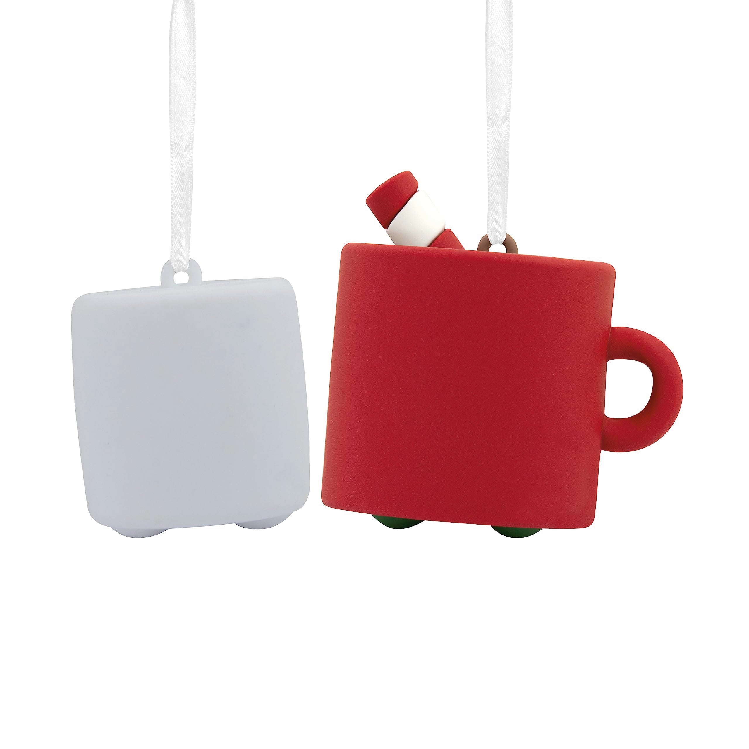Hallmark Better Together Hot Cocoa and Marshmallow Magnetic Christmas Ornaments, Set of 2