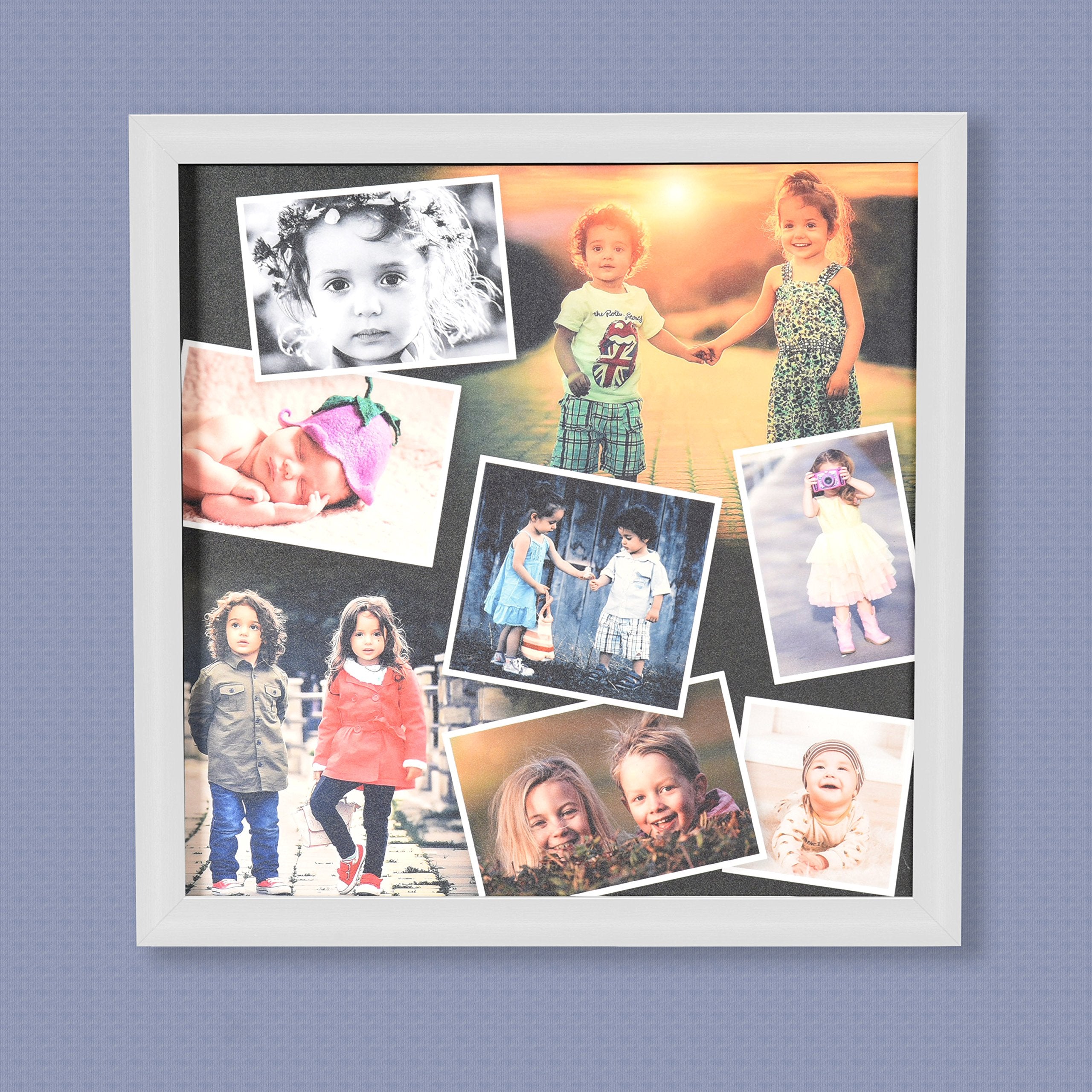 Ajanta Royal Personalized Synthetic Wood Rectangle/Square Wall Photo Frame(12 X 12 Inch,White)