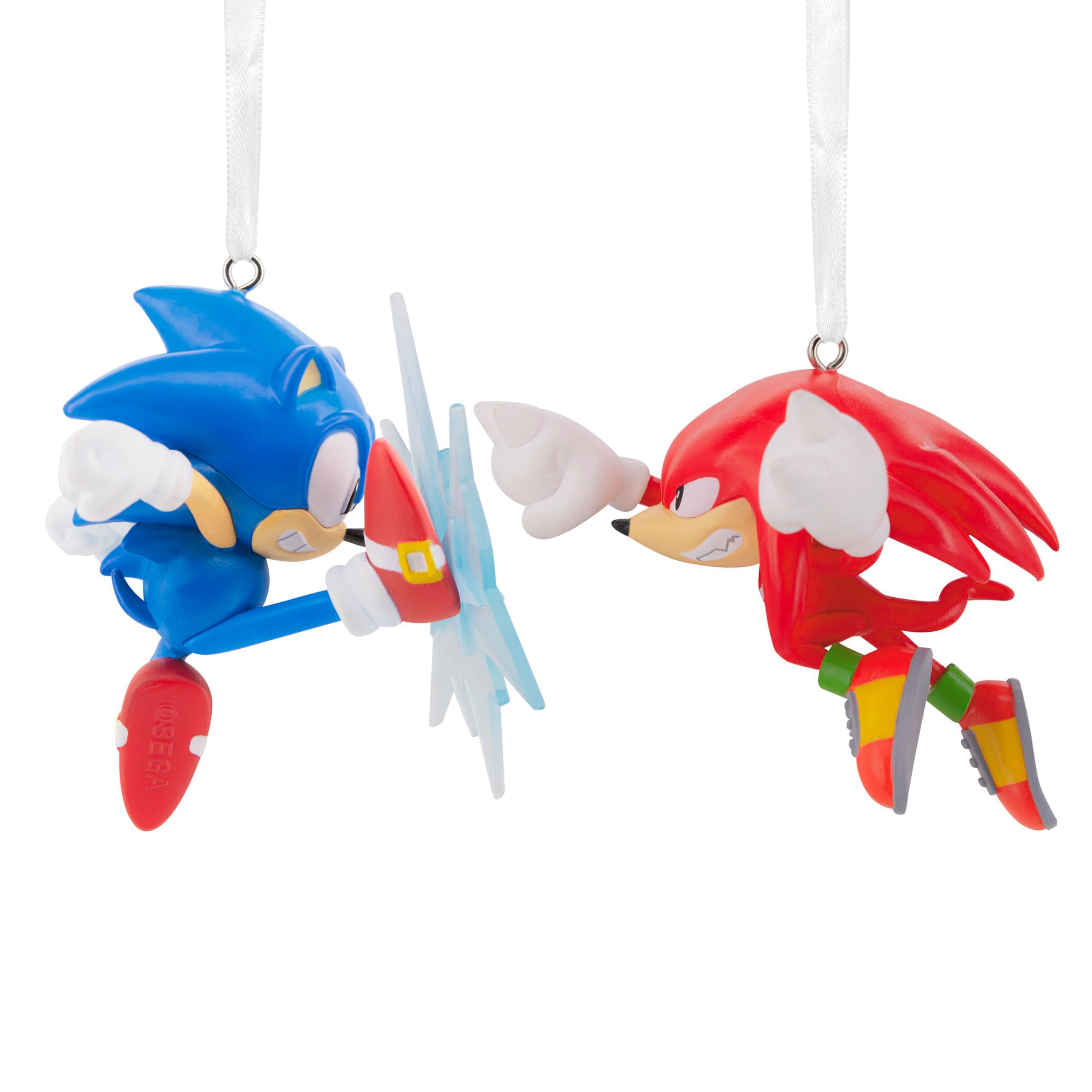 Hallmark Sonic The Hedgehog Sonic vs. Knuckles Christmas Ornaments, Set of 2, Gifts for Gamers