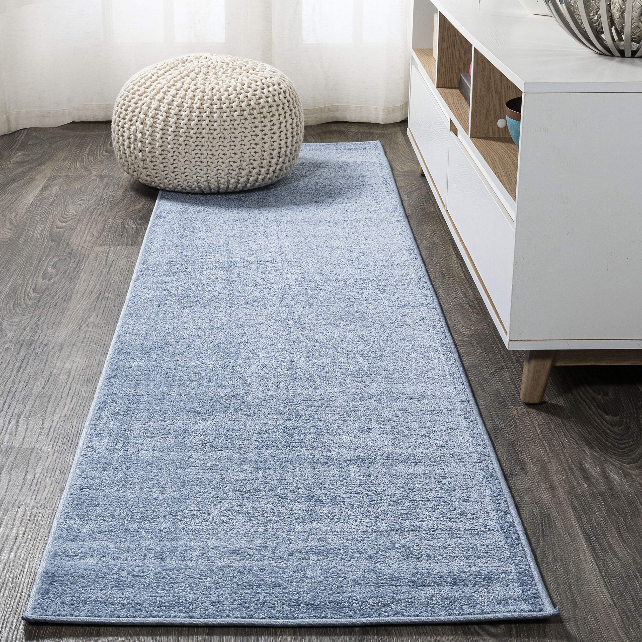 JONATHAN Y SEU100F-216 Haze Solid Low-Pile Indoor Runner Rug, Coastal, Bohemian, Minimalist, Classic, Casual for Bedroom,Kitchen