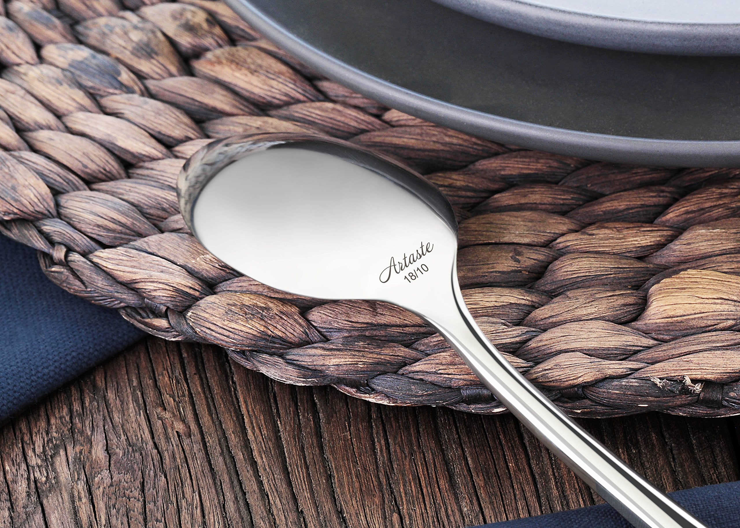 Artaste 56495 Rain Ii Forged 18/10 Stainless Steel Dinner Spoon, 8-Inch, Set Of 12