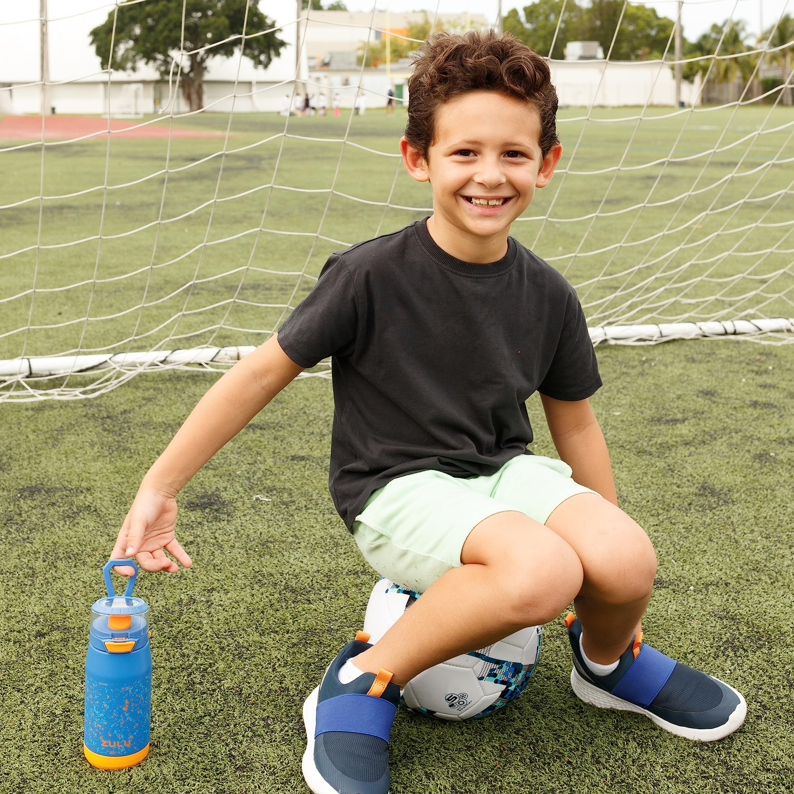Zulu Kids Flex 12Oz Tritan Stainless Steel Insulated Water Bottle With Silicone Spout, Leak-Proof Locking Flip Lid And Soft Touc