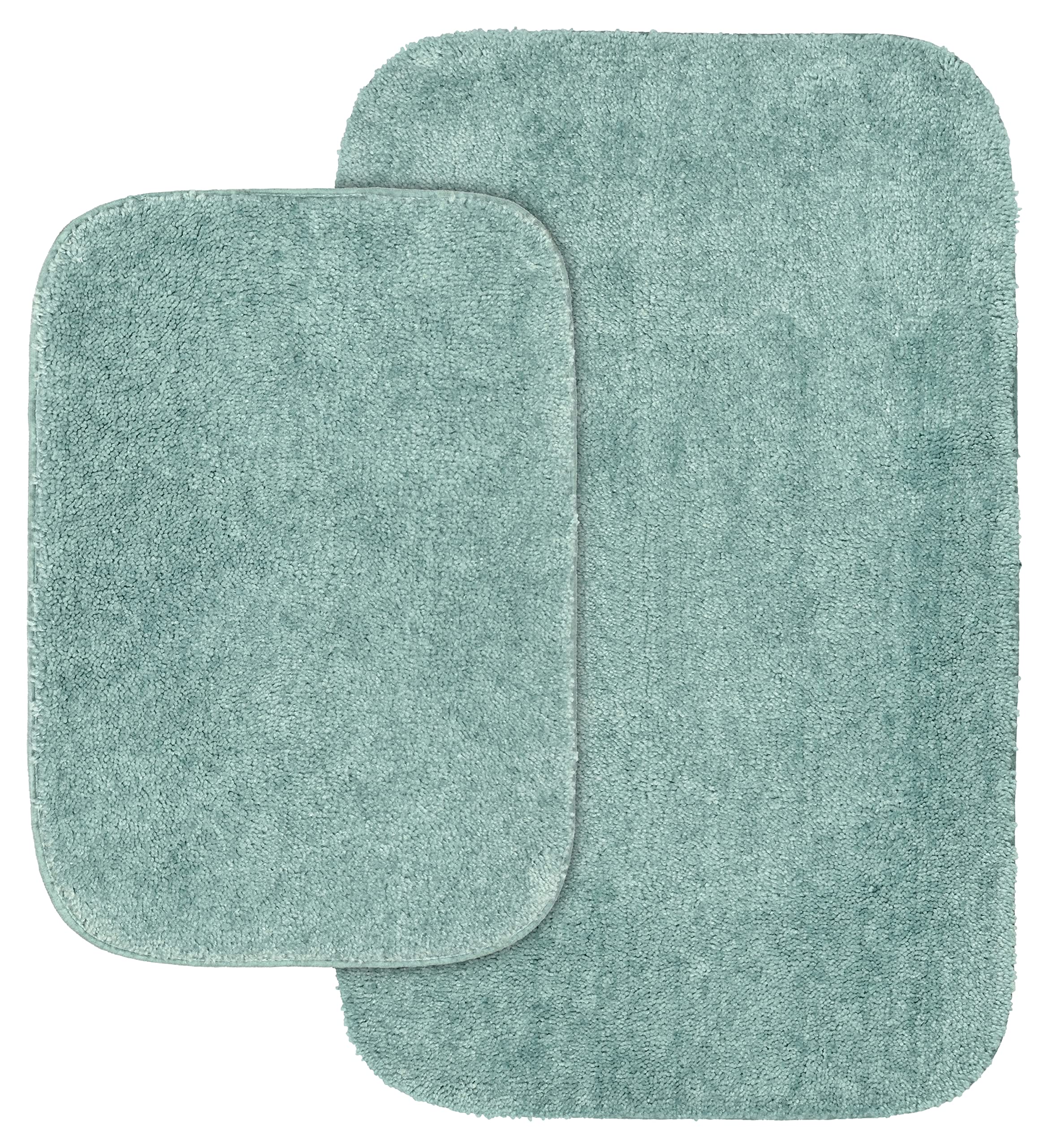 Garland Rug Traditional Bath Rug, 2-Piece Set, Seafoam