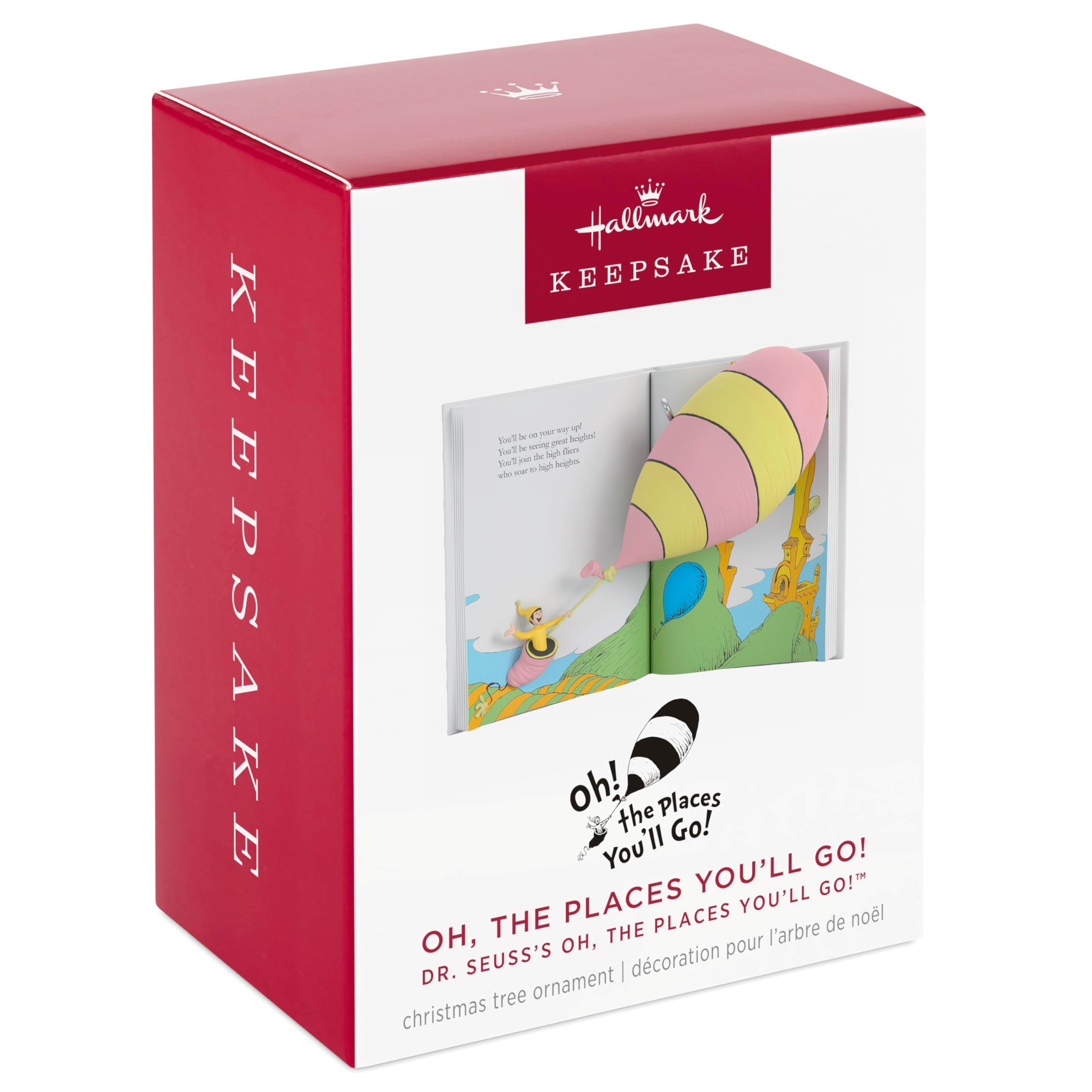 Hallmark Keepsake Christmas Ornament, Dr. Seuss s Oh, The Places You ll Go! Book, Gifts for Dr. Seuss Fans