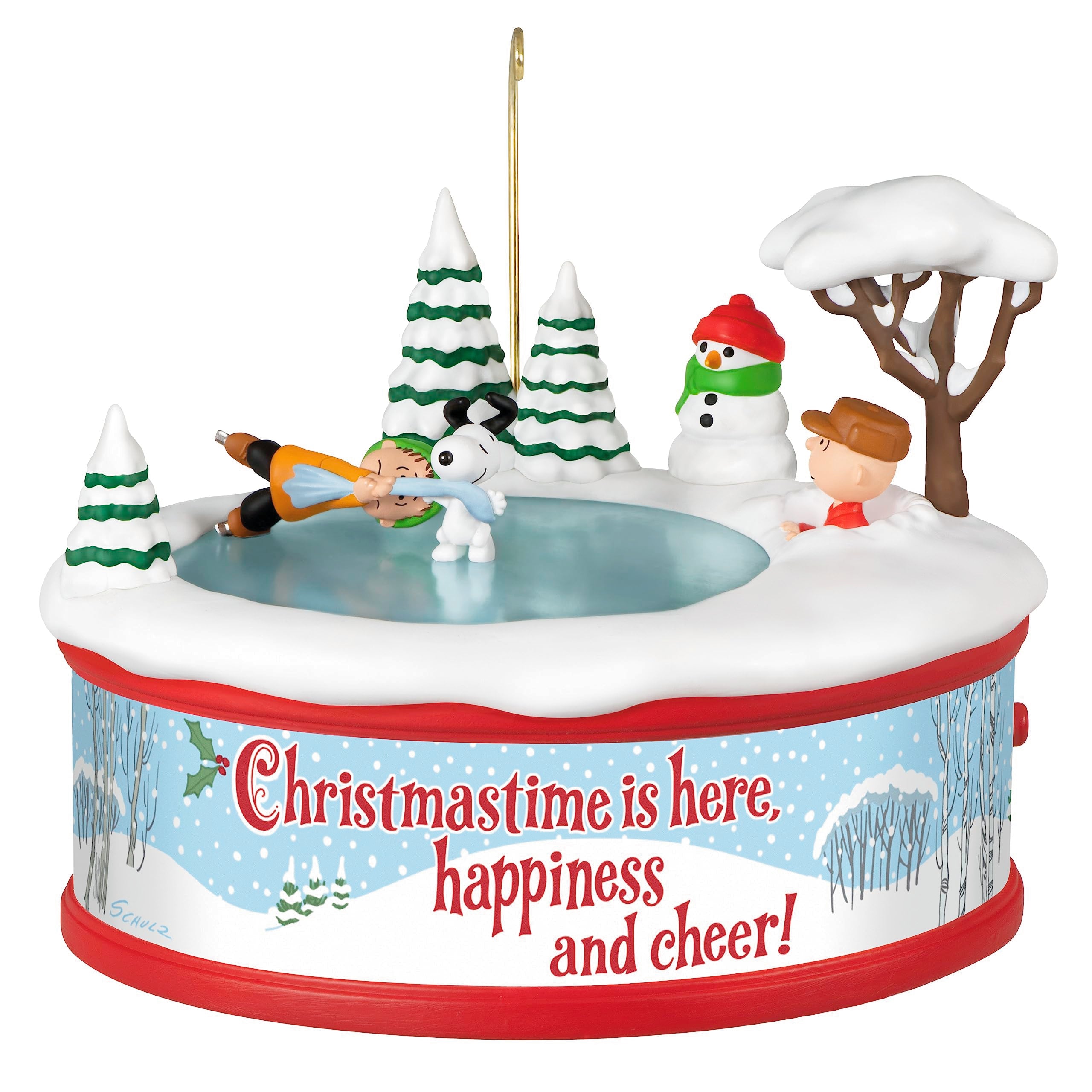 Hallmark Keepsake Christmas Ornament 2023, The Peanuts Gang Christmastime Is Here Musical Ornament With Motion, Gifts for Peanut