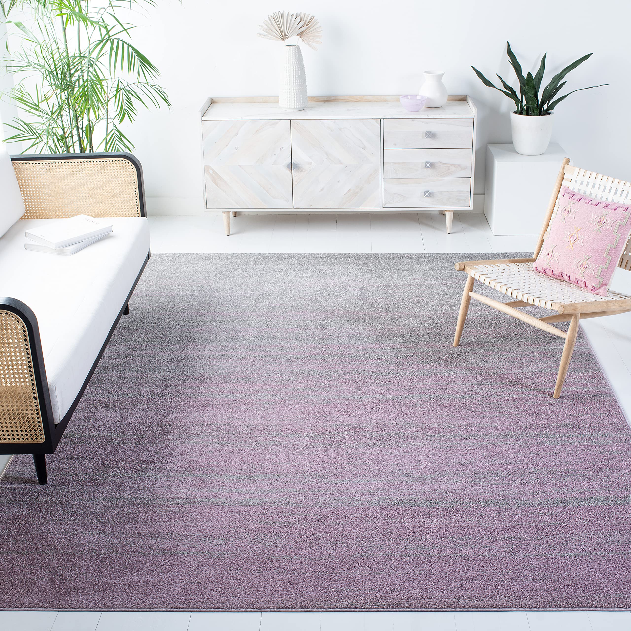 Safavieh Adirondack Collection Area Rug - 10 x 14, Purple & Green, Modern Ombre Design, Non-Shedding & Easy Care, Ideal for Hi