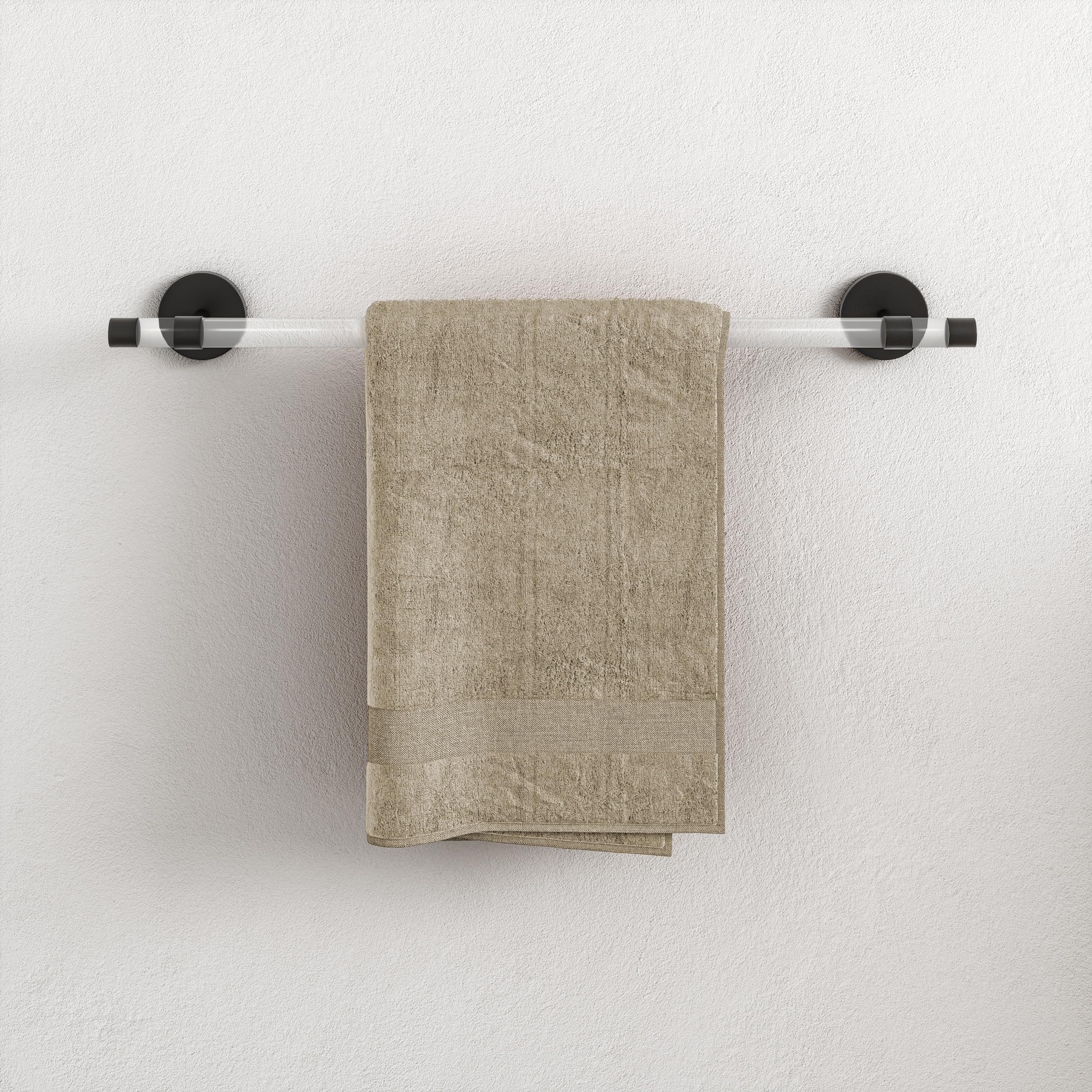 Swiss Madison Verre Acrylic Towel Bar In Matte Black