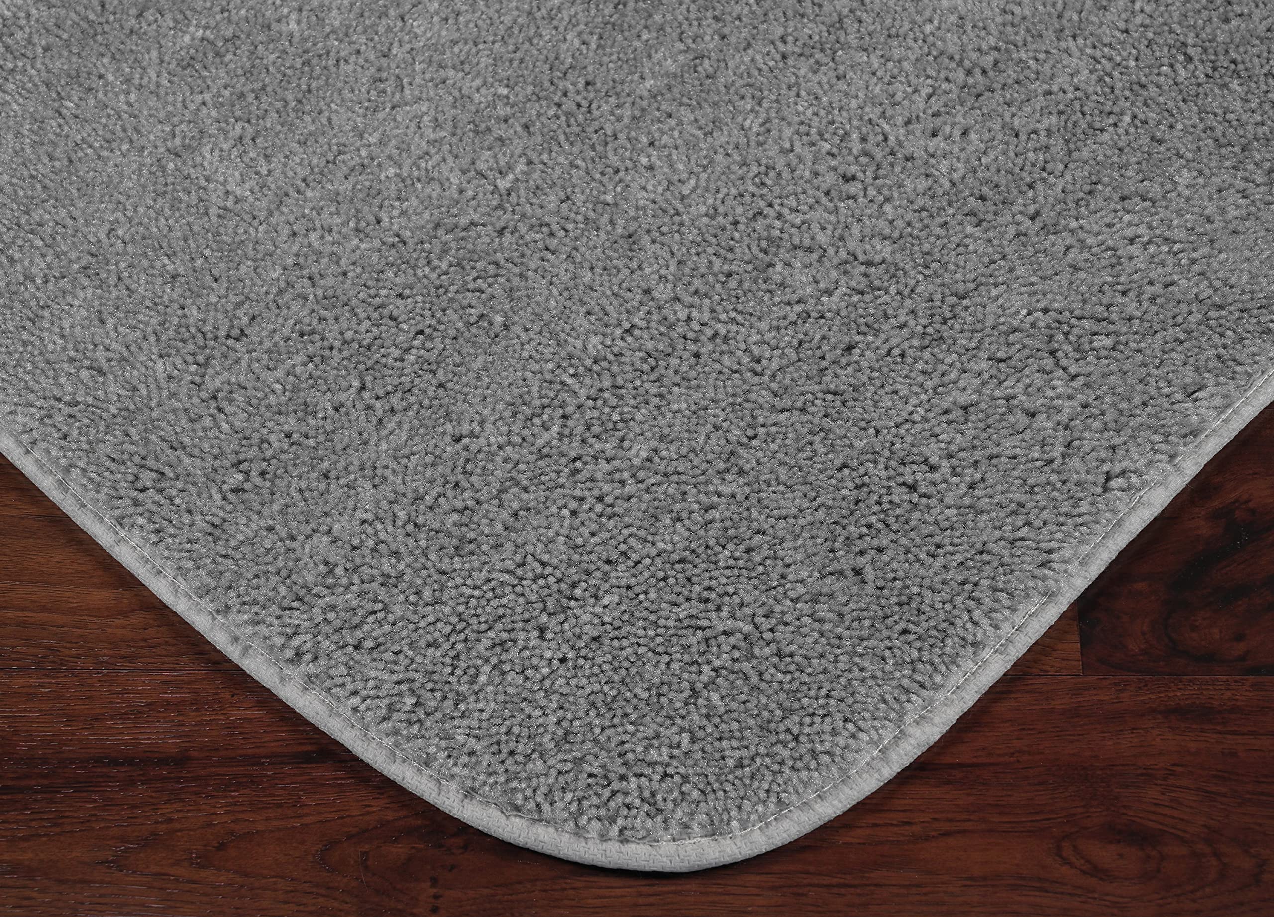 Garland Rug Traditional Bath Rug Set, 4-Piece, Platinum Gray