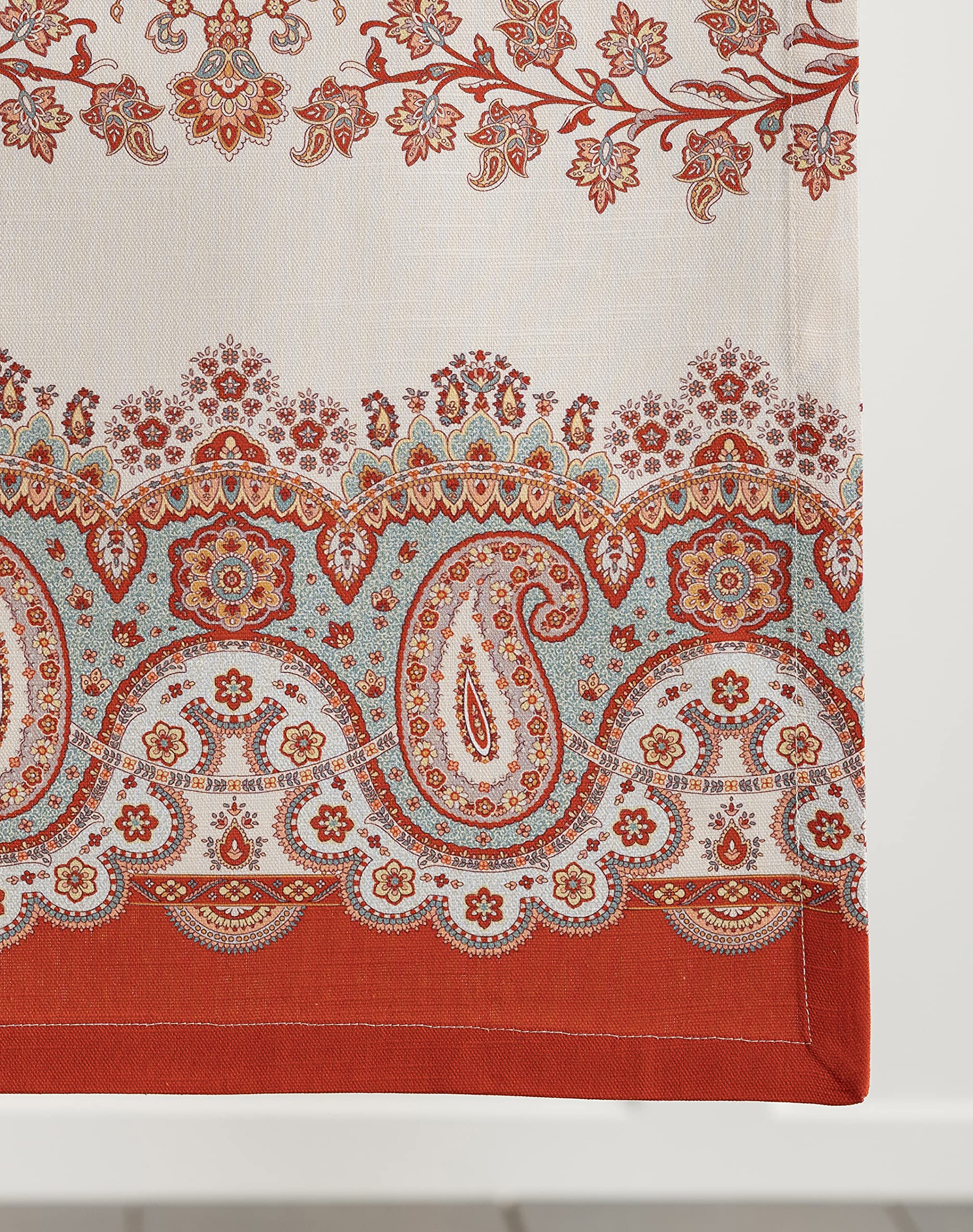 Maison D' Hermine Tablerunner 100% Cotton 14.50Inch X 108Inch Decorative Table Runner, Dining, Holidays, Buffet, Cachemire (Sing