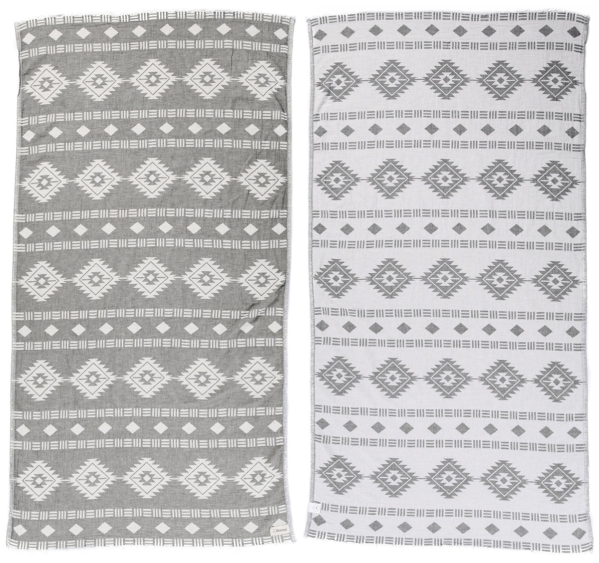 Bersuse 100% Cotton Belize Turkish Towel Beach Towel Bath Towel Dual Layer Peshtemal Beach Blanket Beach Essentials - 37X70 Inch
