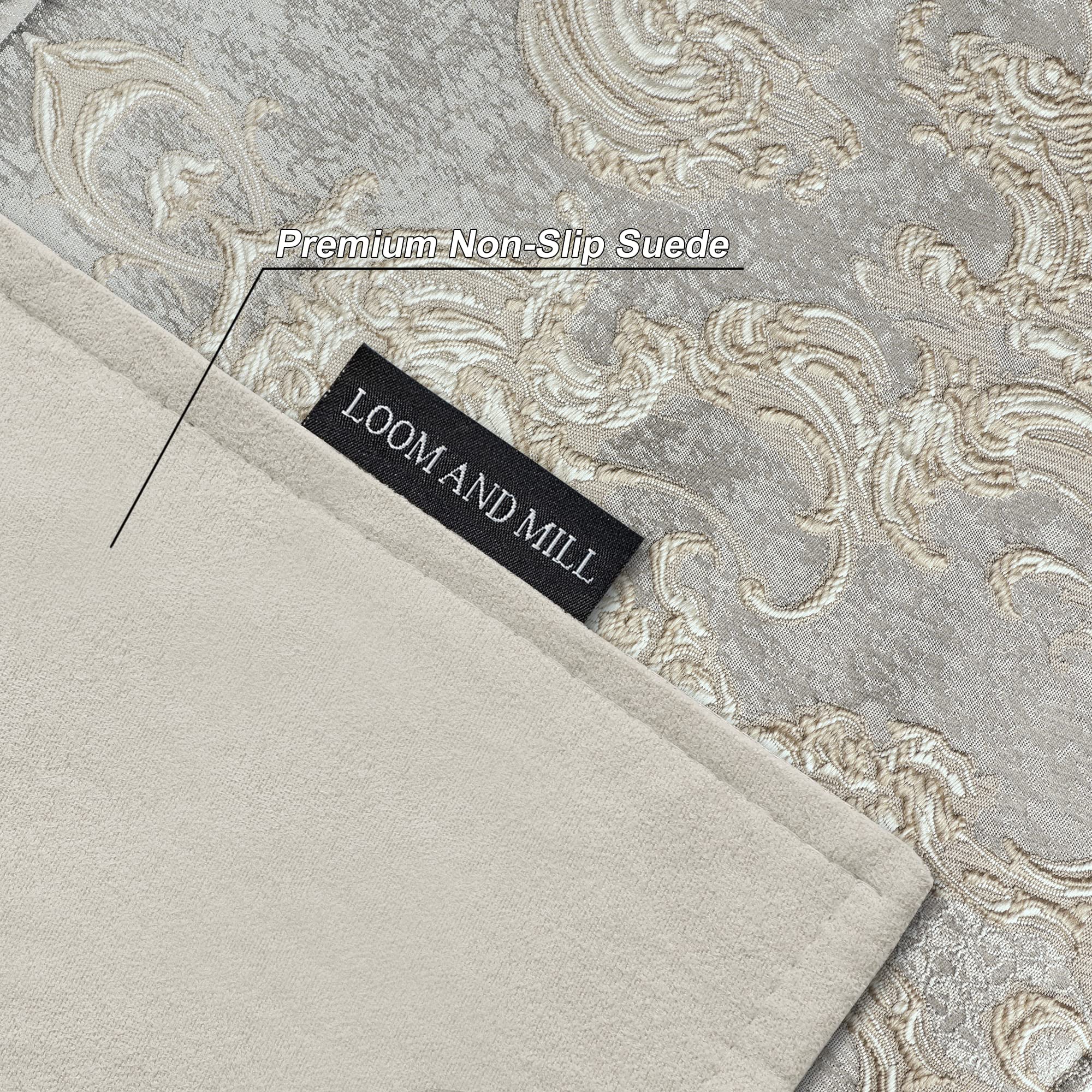 Loom And Mill Luxury Placemats Set Of 4 For Dining Table, Jacquard Fabric Table Place Mats For Dining Table Kitchen Room Decorat