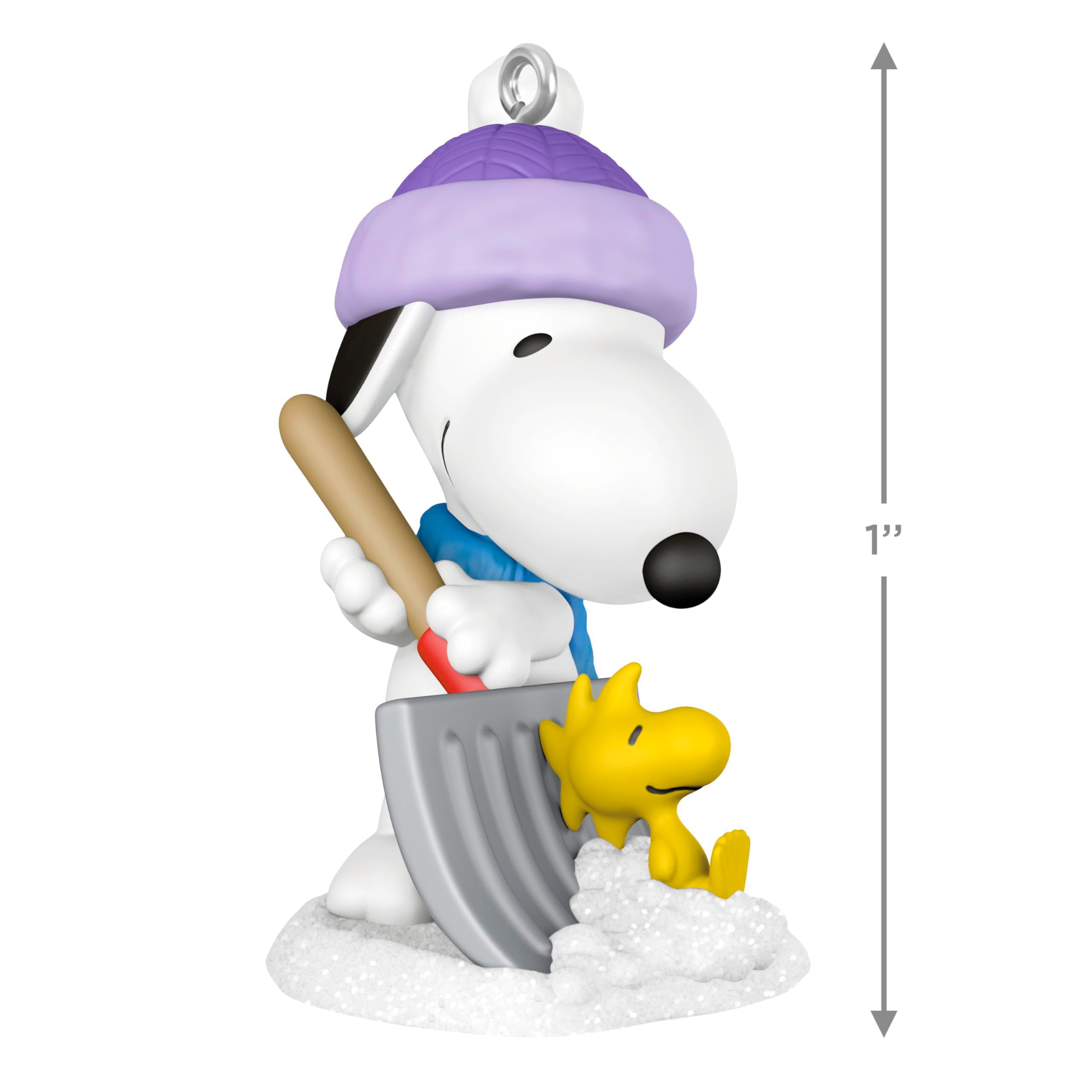 Hallmark Keepsake 1 Mini Christmas Ornament 2025, Peanuts Winter Fun with Snoopy, Gifts for Peanuts Fans