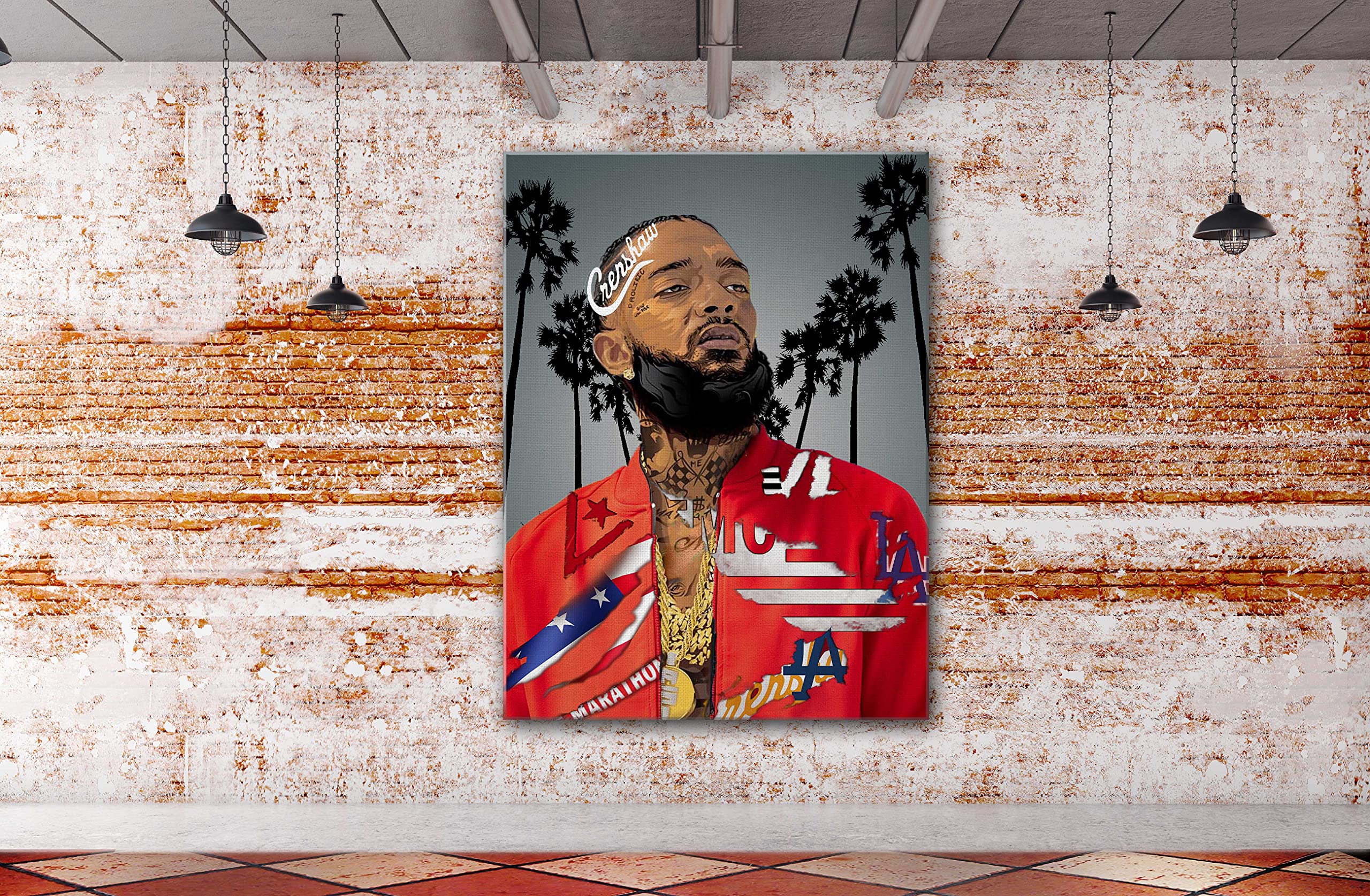 Spiritualhands Nipsey Hussle Wall Art Print, Home Decor Framed Poster Wall Art Canvas Artwork For Living Room, Pictures For Bedr