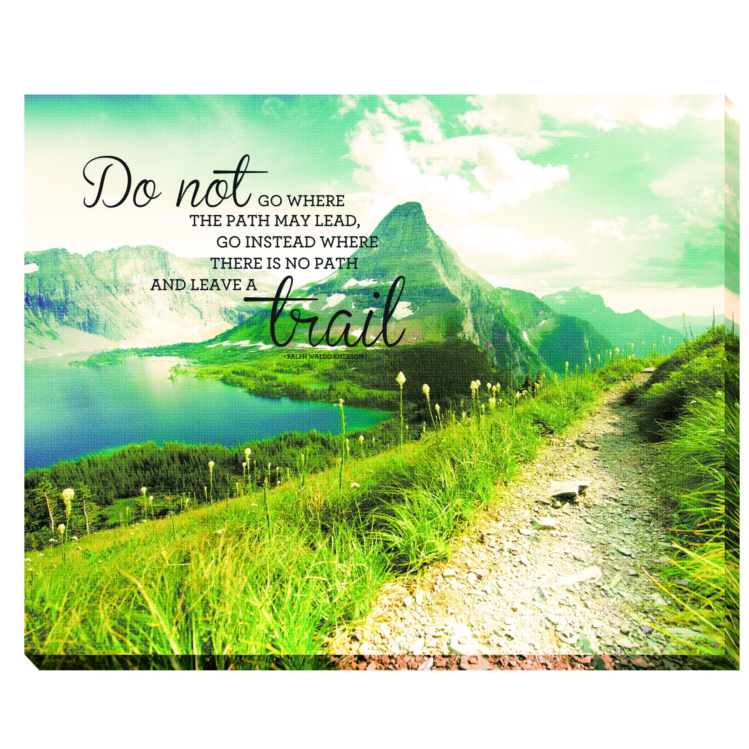 ADVANTUS Canvas Motivational Print, Leave A Trail, 22 x 28 Inches, Multicolored (78092)