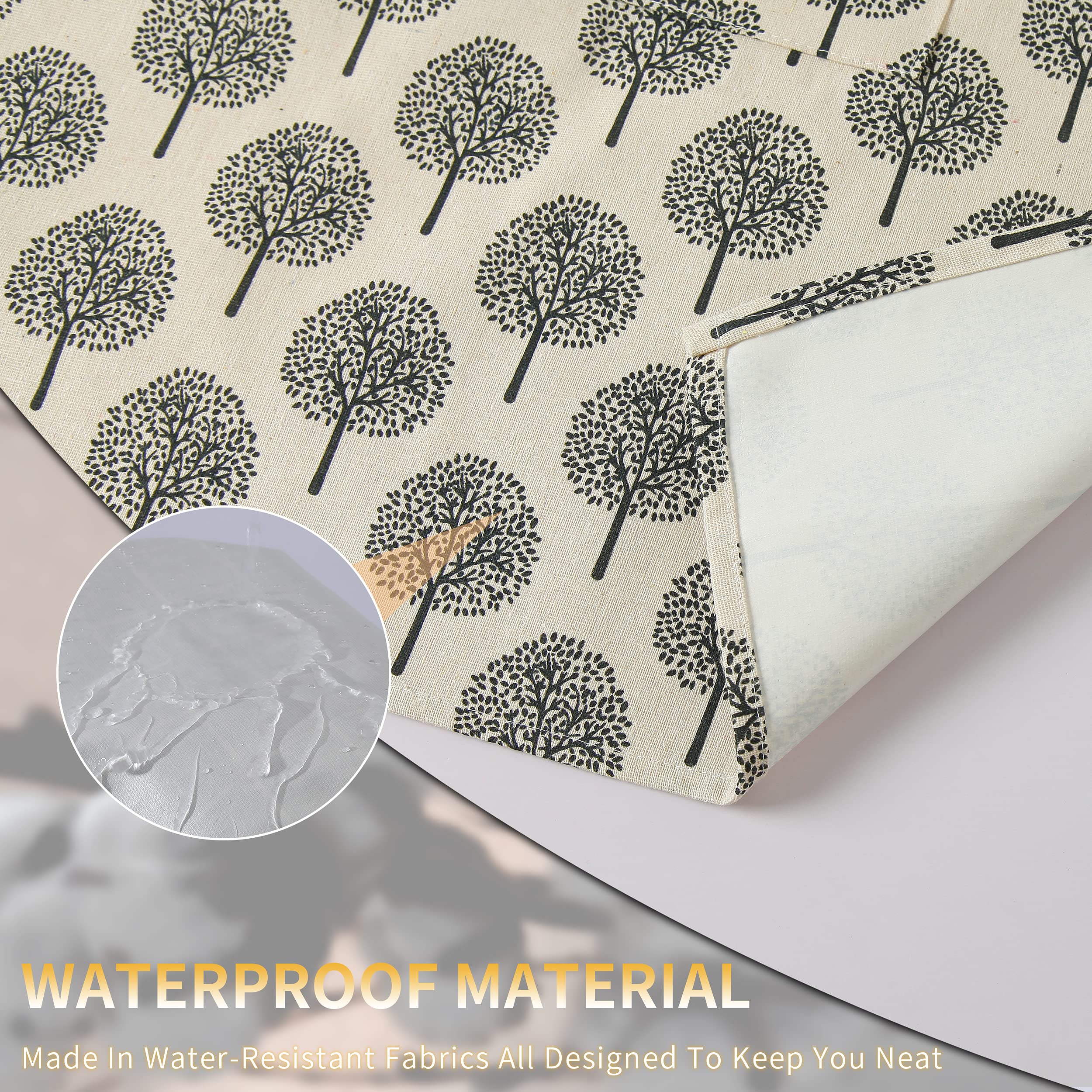 Tosewever 2 Pieces Cotton Linen Waterproof Bib Apron With 2 Pockets - Long Ties Adjustable Neck Strap - Unisex Cooking Kitchen D