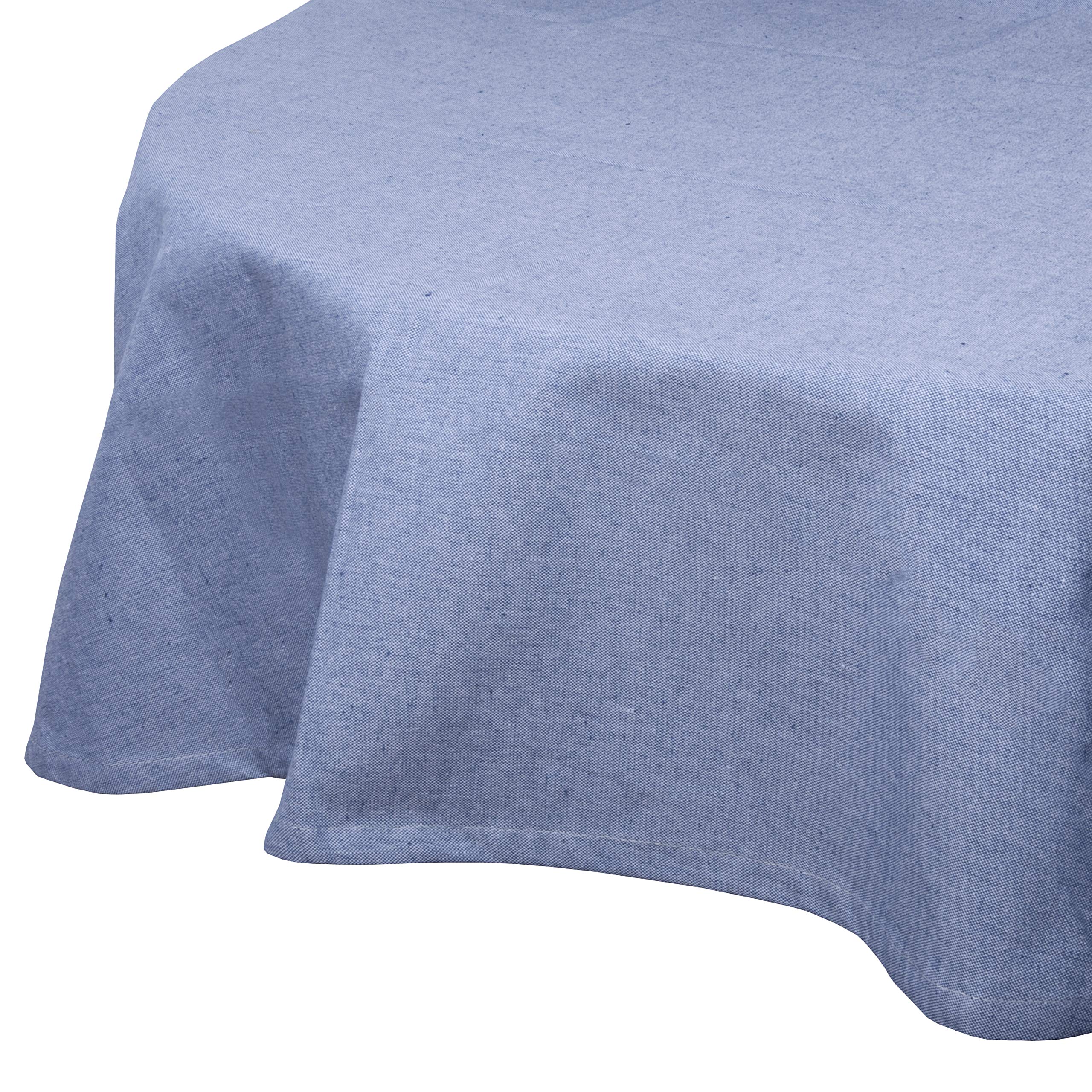 Yourtablecloth Chambray Round Tablecloth (Blue, 70  Round)