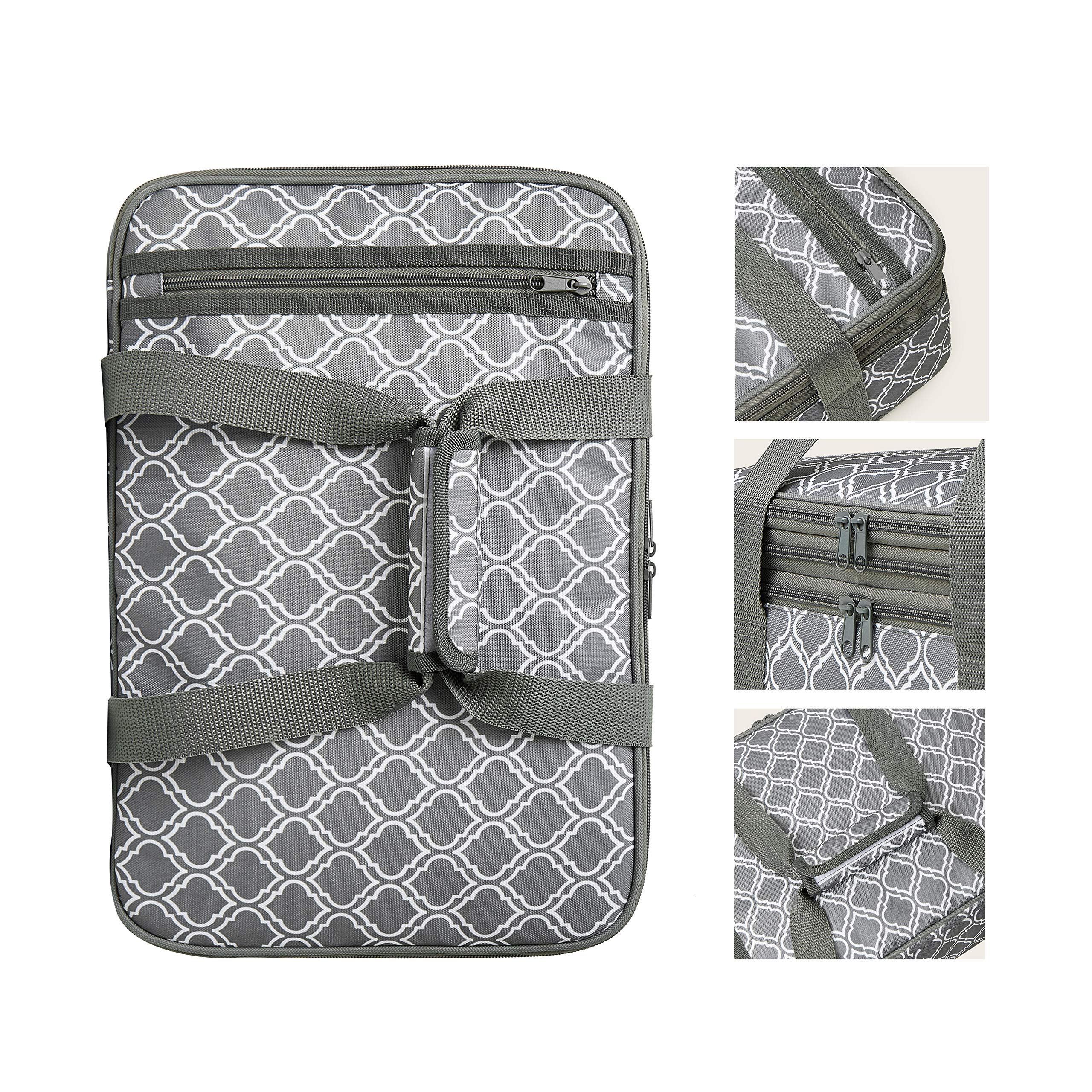 Fatolxx Insulated Casserole Dish Carrier Bag - Food Carriers For Hot Or Cold Travel Potluck Parties,Picnic,Cookouts,Beach (Laure