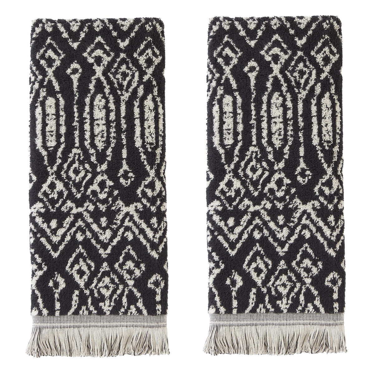 Skl Home Nador Hand Towel, 2-Pack, Black