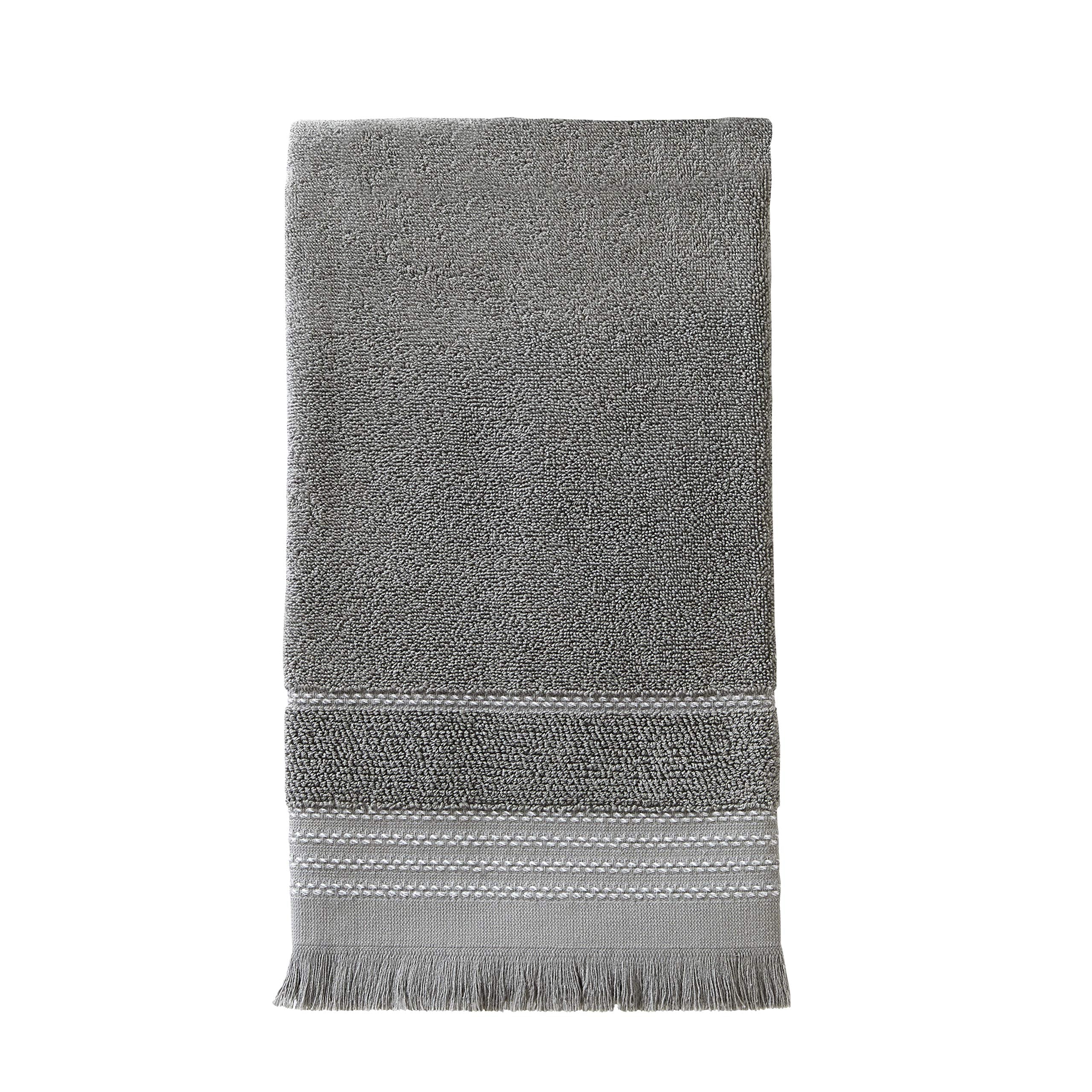 Skl Home By Saturday Knight Ltd. Jude Fringe Bath Towel,Slate