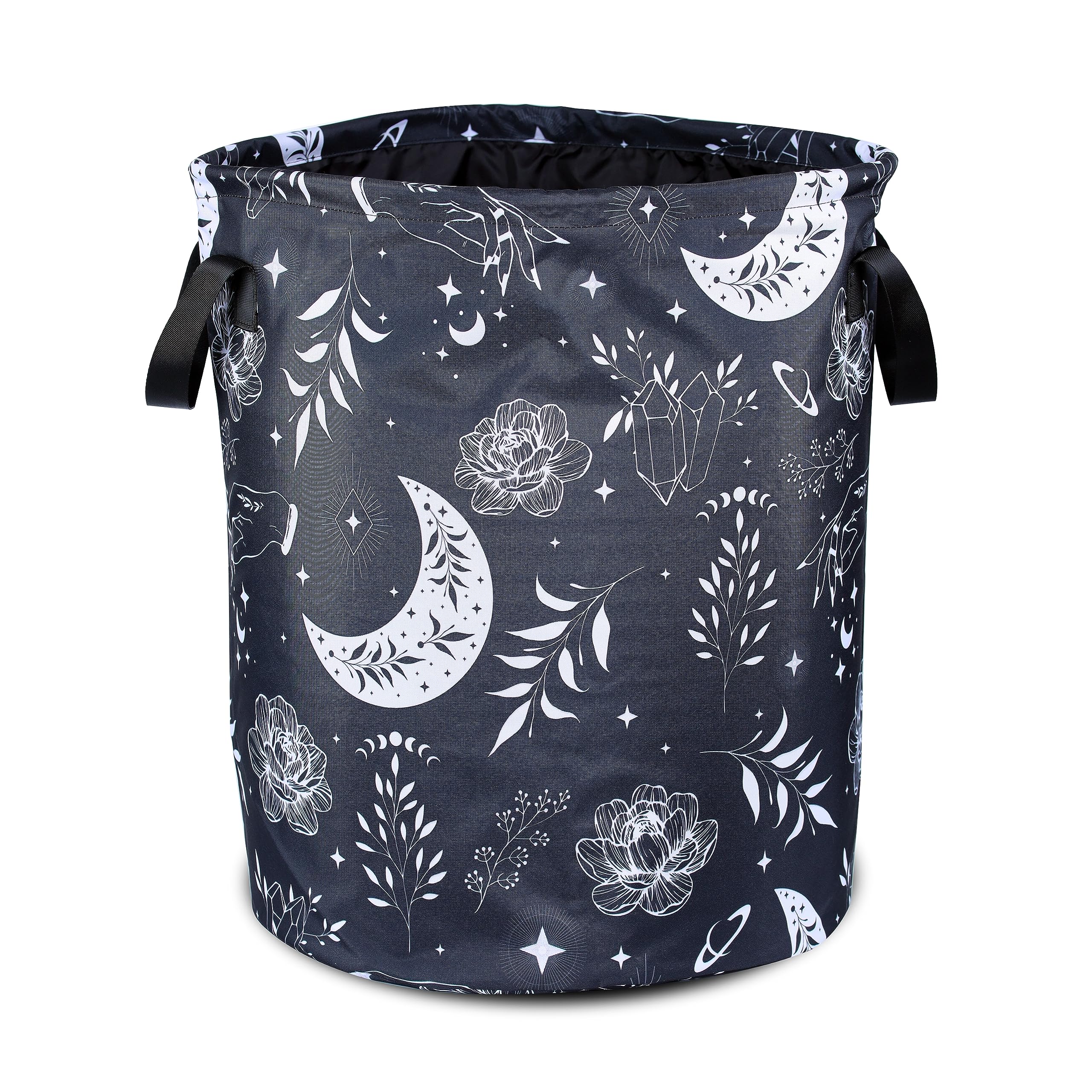 Gothic Moon Laundry Basket Moon Phase Foldable Oxford Cloth Funny Tote Bag Laundry Hamper Clothes Storage Bucket Organizer For B