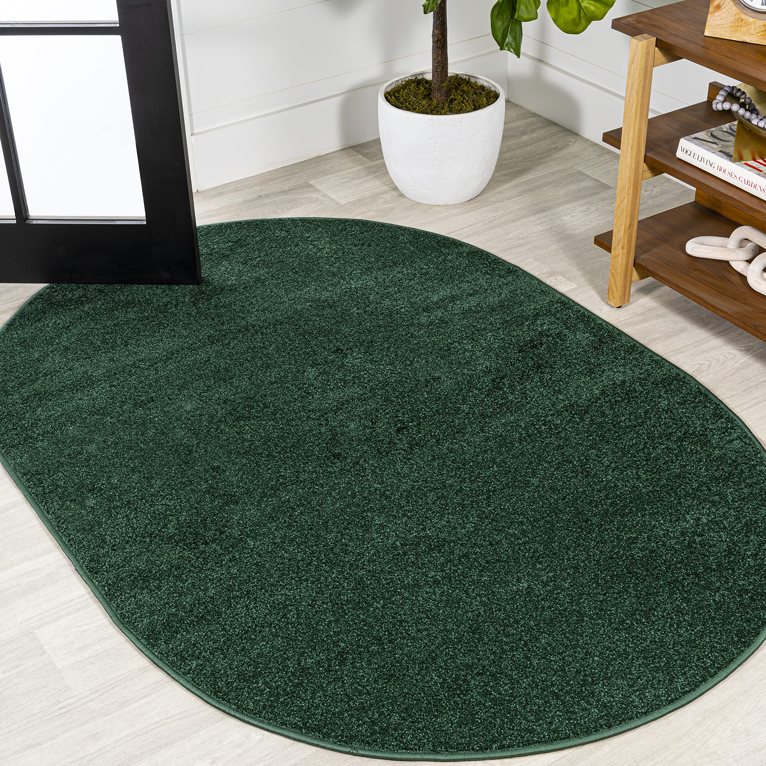 JONATHAN Y SEU100L-6OV Haze Solid Low-Pile Indoor Area Rug, Coastal, Bohemian, Minimalist, Classic, Casual for Bedroom,Kitchen,L